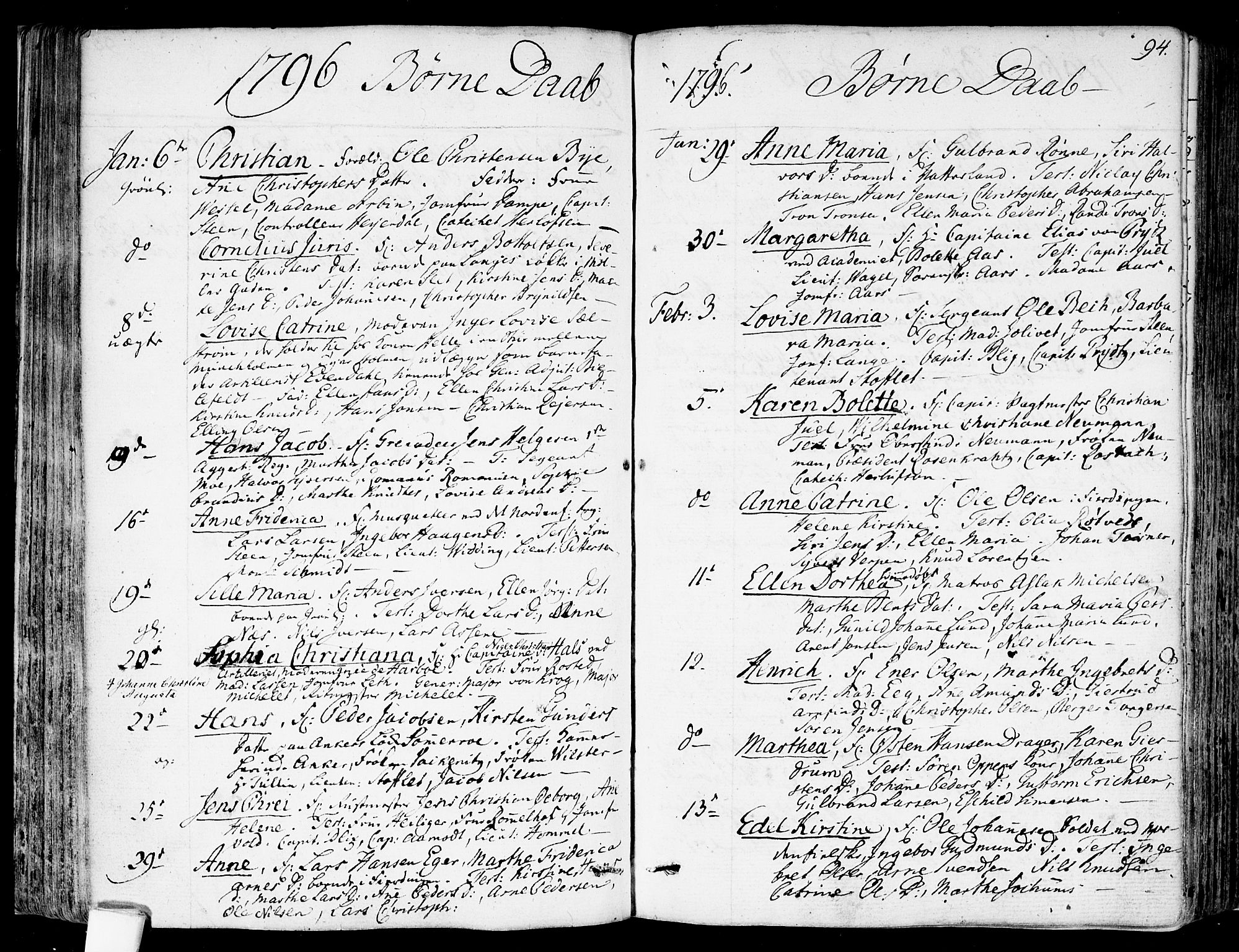 Garnisonsmenigheten Kirkebøker, SAO/A-10846/F/Fa/L0003: Parish register (official) no. 3, 1777-1809, p. 94