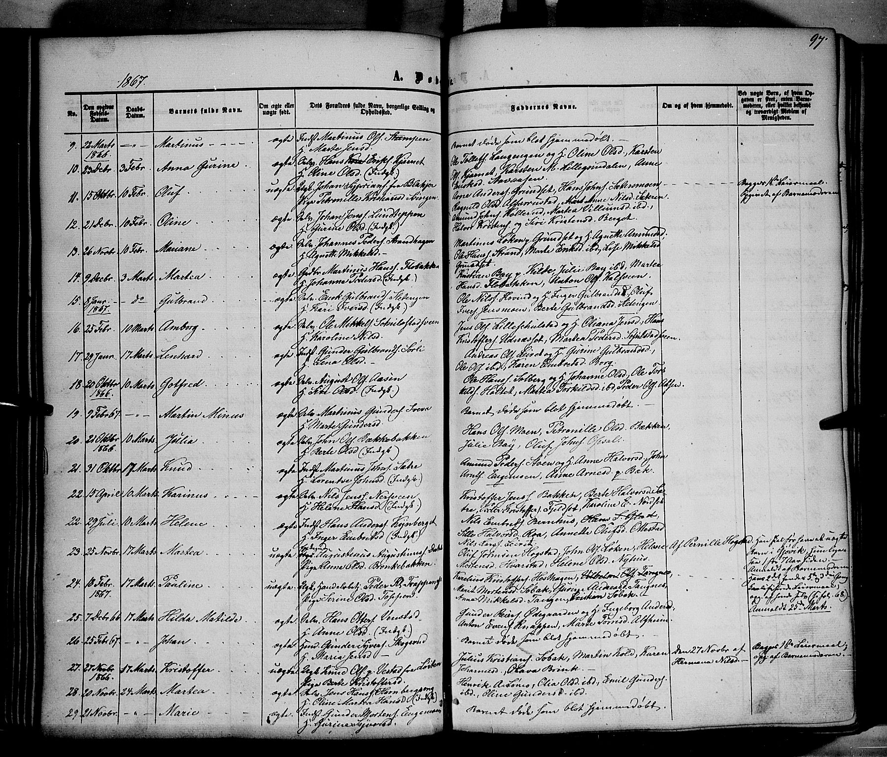 Elverum prestekontor, AV/SAH-PREST-044/H/Ha/Haa/L0010: Parish register (official) no. 10, 1857-1868, p. 97