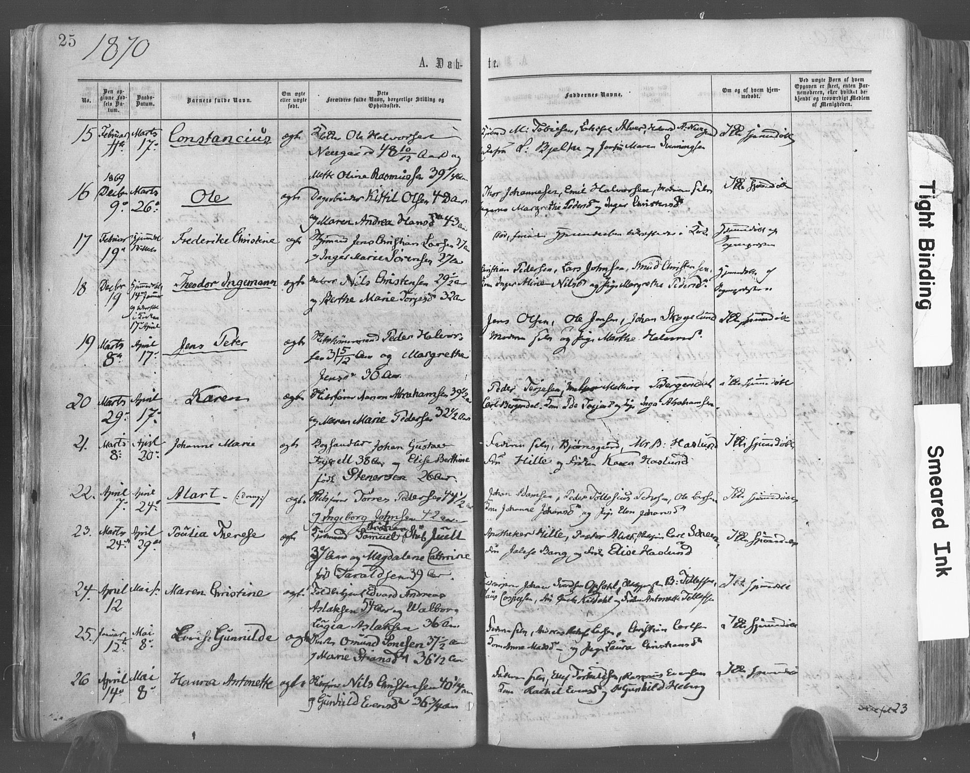 Risør sokneprestkontor, AV/SAK-1111-0035/F/Fa/L0004: Parish register (official) no. A 4, 1865-1882, p. 25