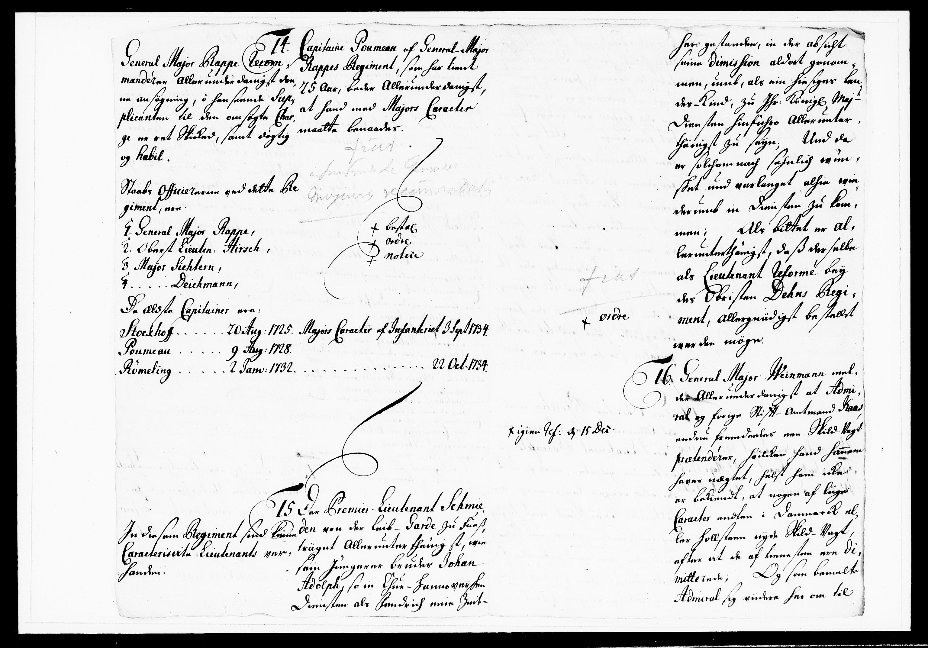 Krigskollegiet, Krigskancelliet, DRA/A-0006/-/1143-1150: Refererede sager, 1738, p. 470