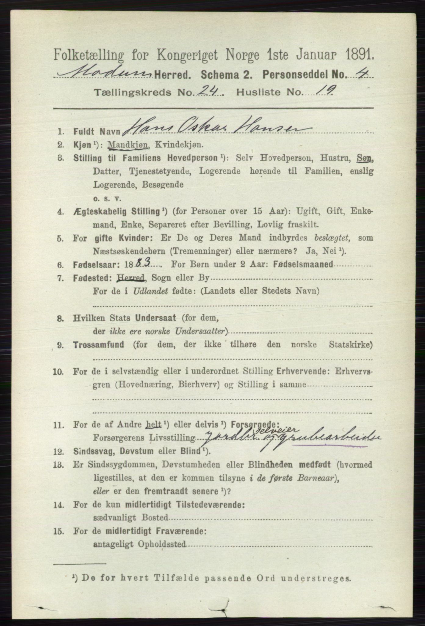 RA, 1891 census for 0623 Modum, 1891, p. 8972