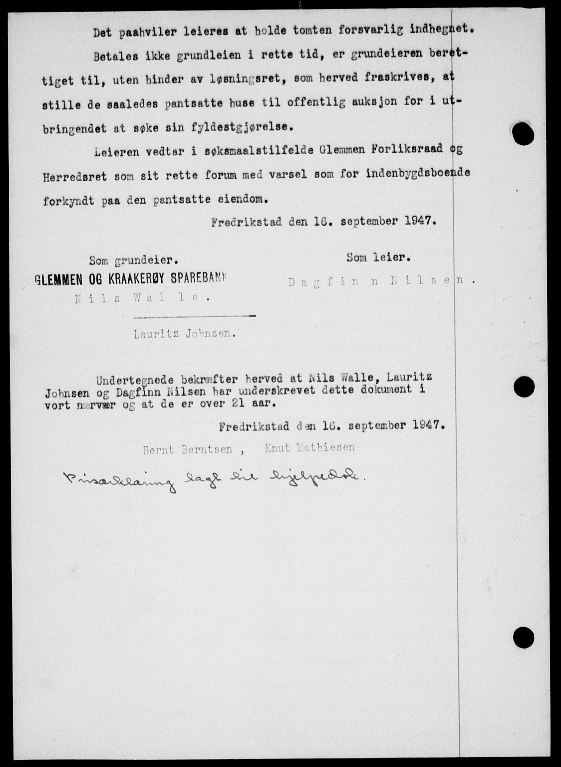 Onsøy sorenskriveri, SAO/A-10474/G/Ga/Gab/L0021: Mortgage book no. II A-21, 1947-1947, Diary no: : 2444/1947