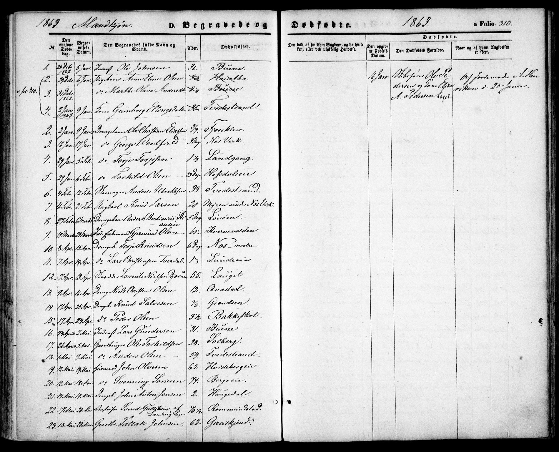 Holt sokneprestkontor, AV/SAK-1111-0021/F/Fa/L0009: Parish register (official) no. A 9, 1861-1871, p. 310