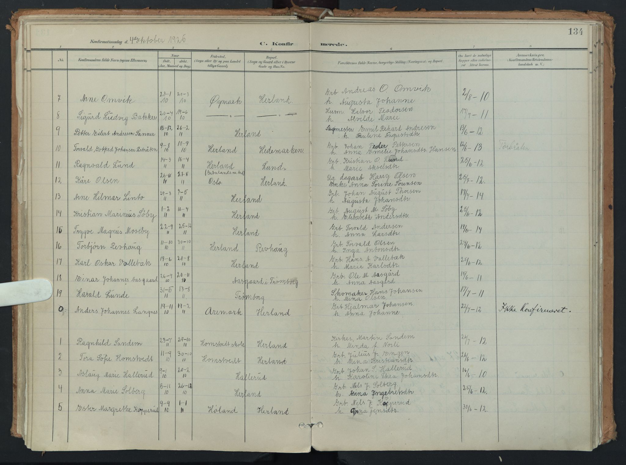 Eidsberg prestekontor Kirkebøker, AV/SAO-A-10905/F/Fb/L0002: Parish register (official) no. II 2, 1901-1933, p. 134