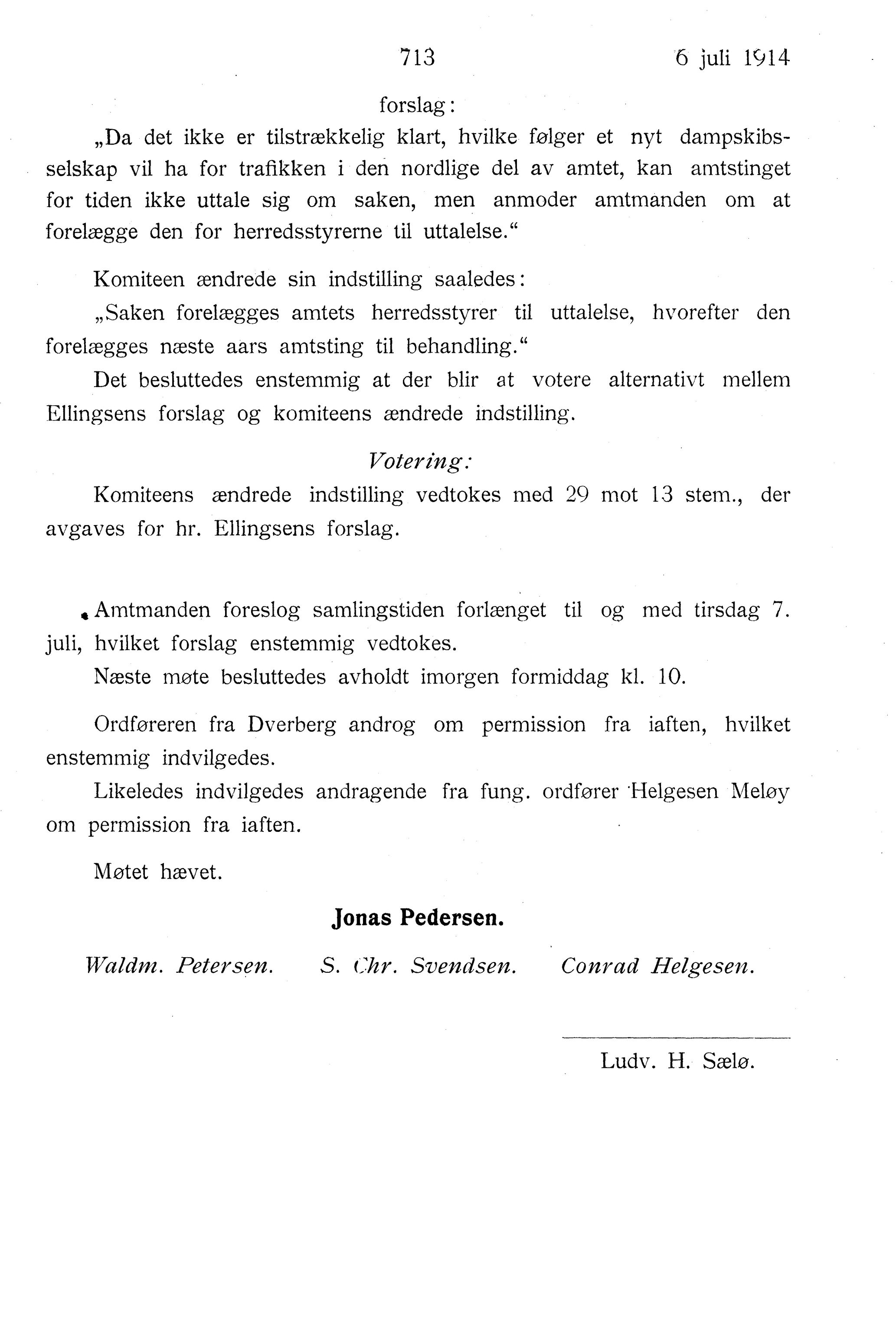 Nordland Fylkeskommune. Fylkestinget, AIN/NFK-17/176/A/Ac/L0037: Fylkestingsforhandlinger 1914, 1914