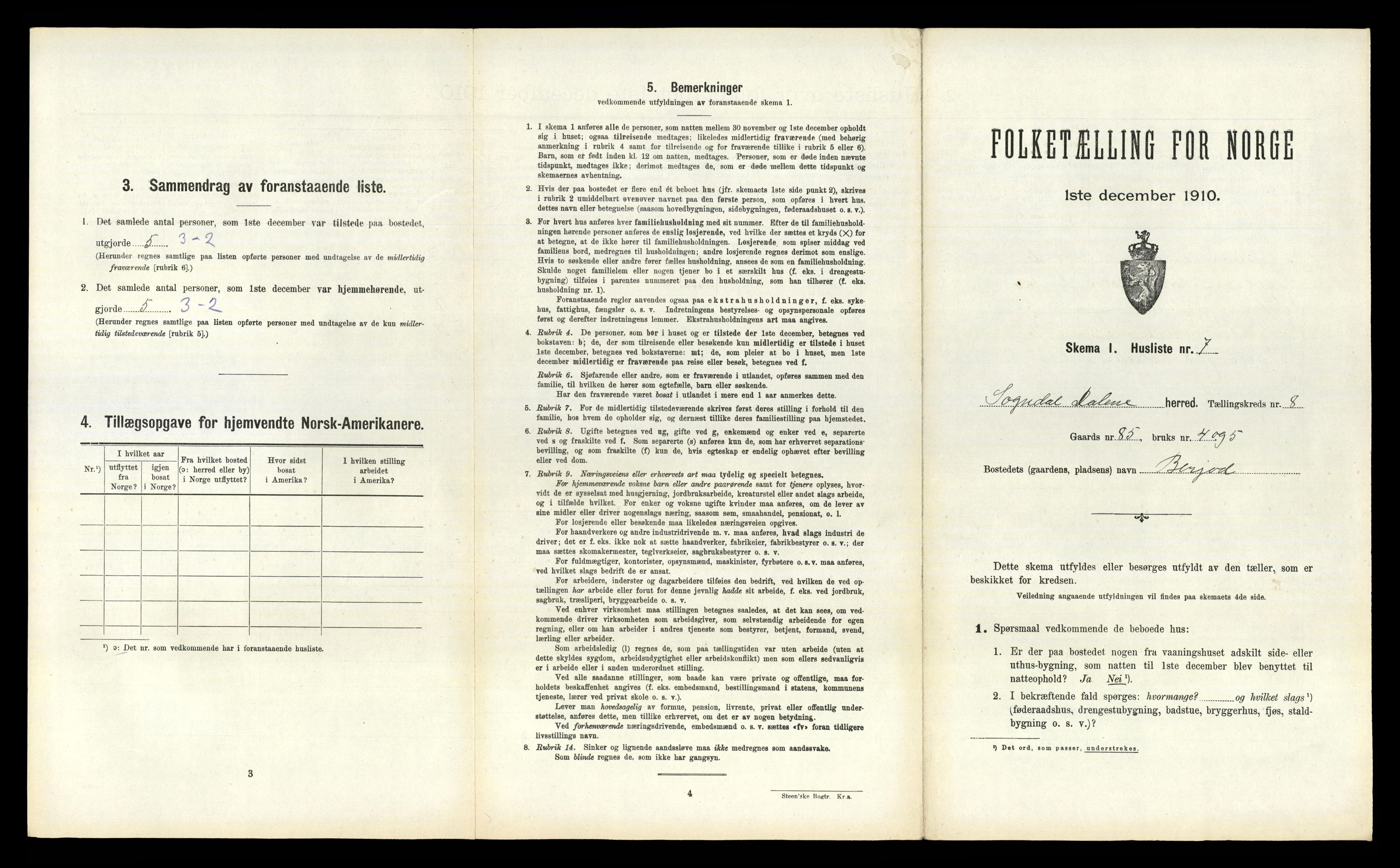 RA, 1910 census for Sokndal, 1910, p. 744