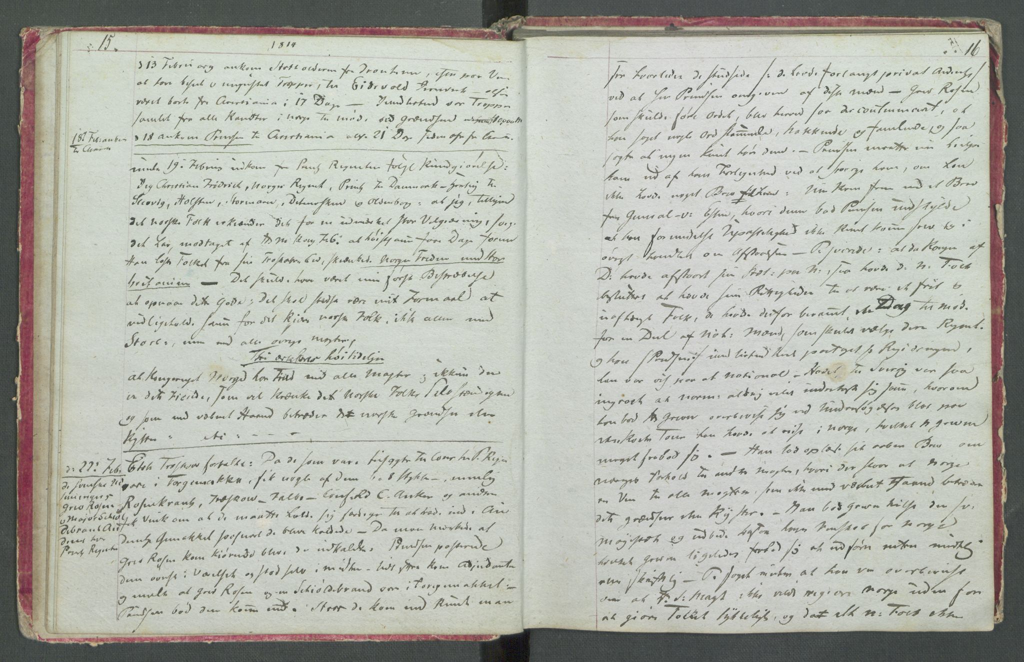 Forskjellige samlinger, Historisk-kronologisk samling, AV/RA-EA-4029/G/Ga/L0009B: Historisk-kronologisk samling. Dokumenter fra oktober 1814, årene 1815 og 1816, Christian Frederiks regnskapsbok 1814 - 1848., 1814-1848, p. 192