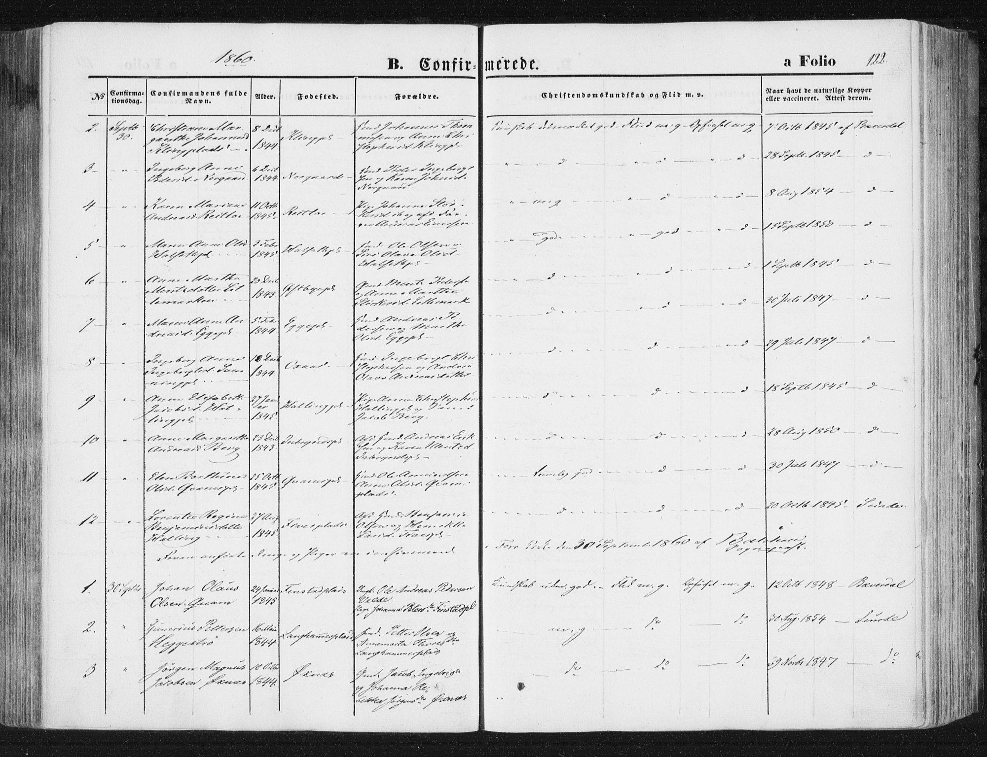 Ministerialprotokoller, klokkerbøker og fødselsregistre - Nord-Trøndelag, SAT/A-1458/746/L0447: Parish register (official) no. 746A06, 1860-1877, p. 122