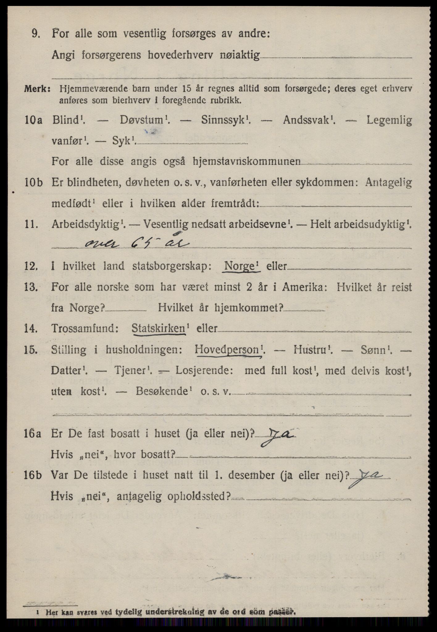 SAT, 1920 census for Skodje, 1920, p. 2980