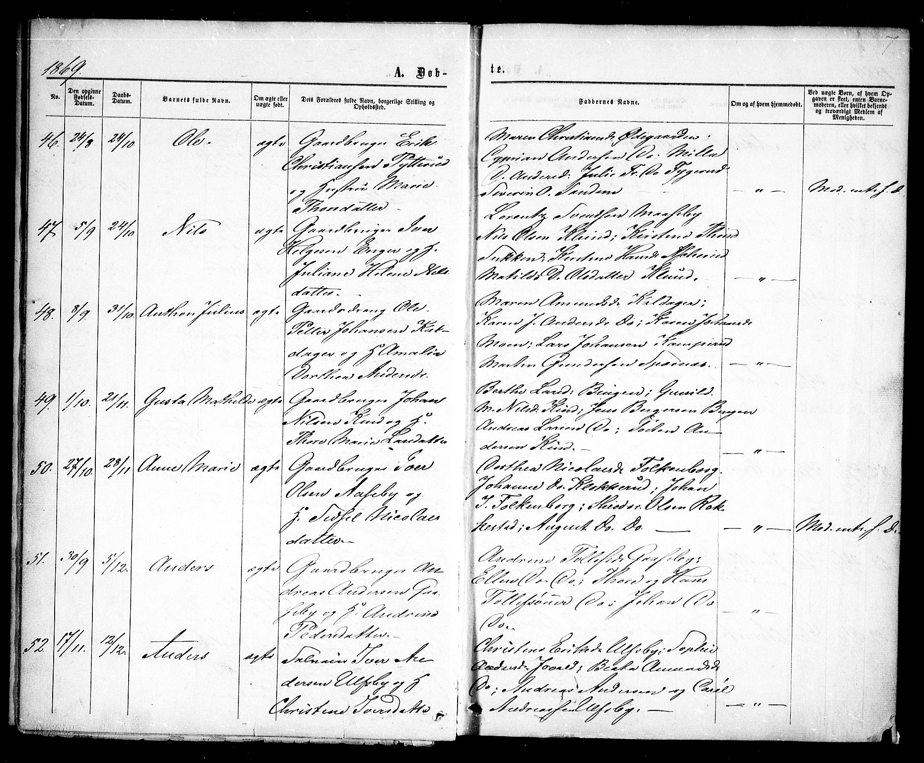 Rødenes prestekontor Kirkebøker, AV/SAO-A-2005/F/Fa/L0008: Parish register (official) no. I 8, 1869-1879, p. 7