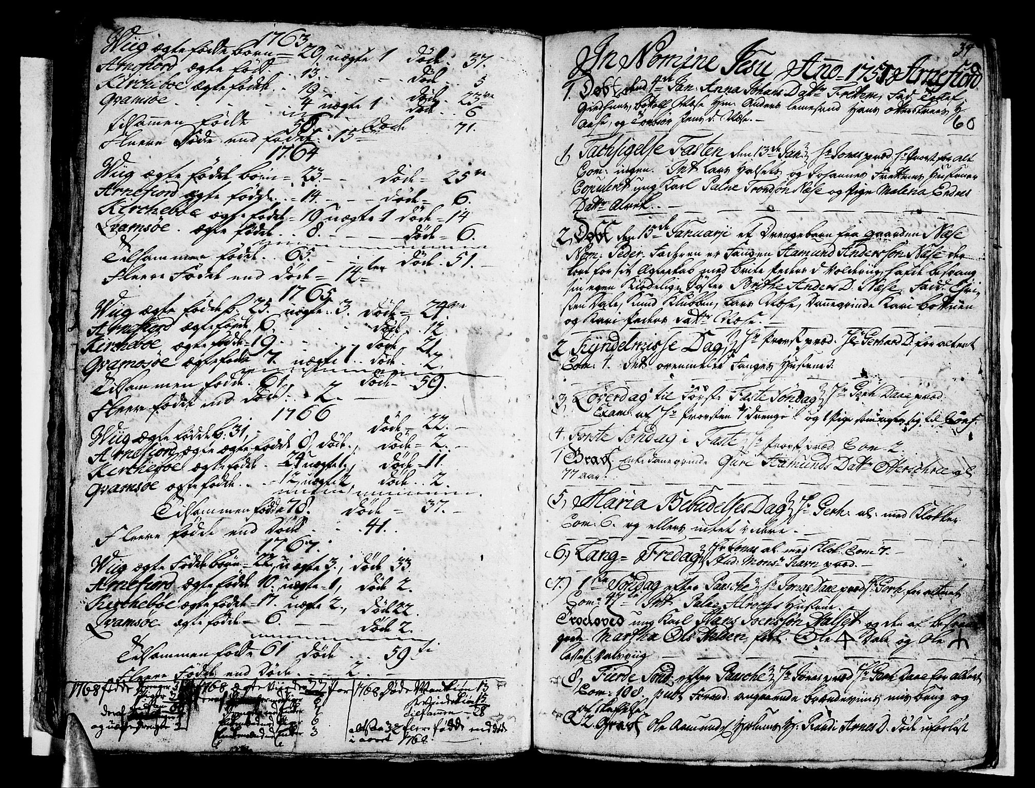 Vik sokneprestembete, SAB/A-81501: Parish register (official) no. A 3 /2, 1757-1771, p. 60