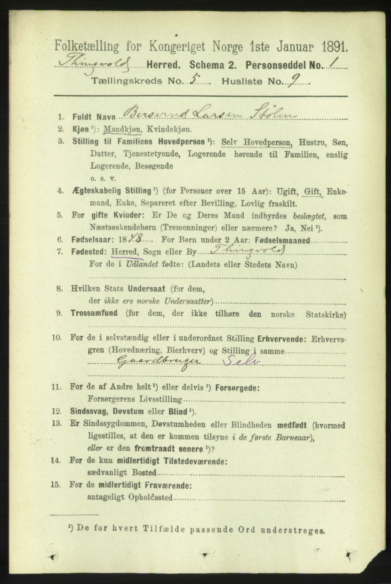 RA, 1891 census for 1560 Tingvoll, 1891, p. 2102