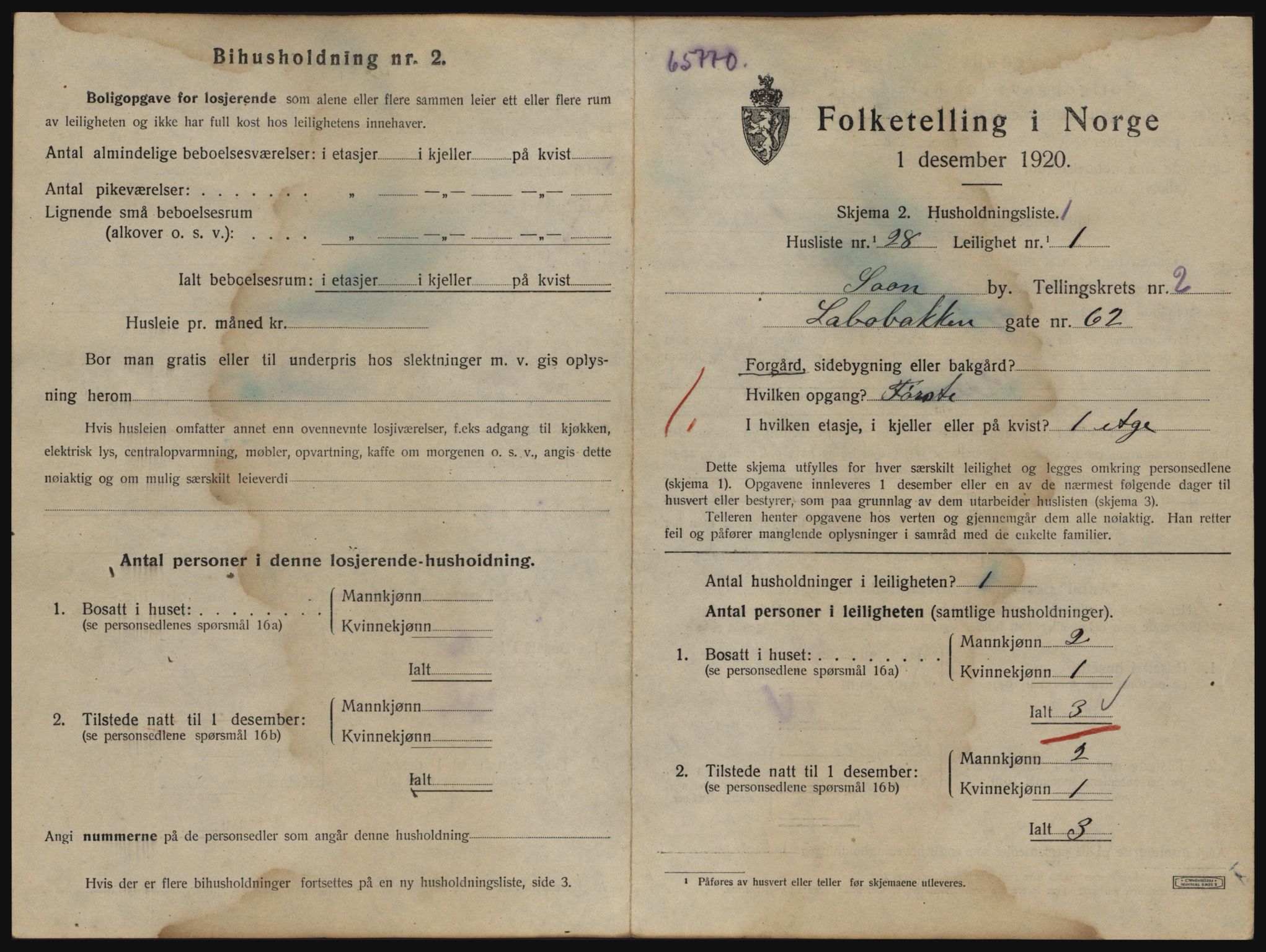 SAO, 1920 census for Son, 1920, p. 516