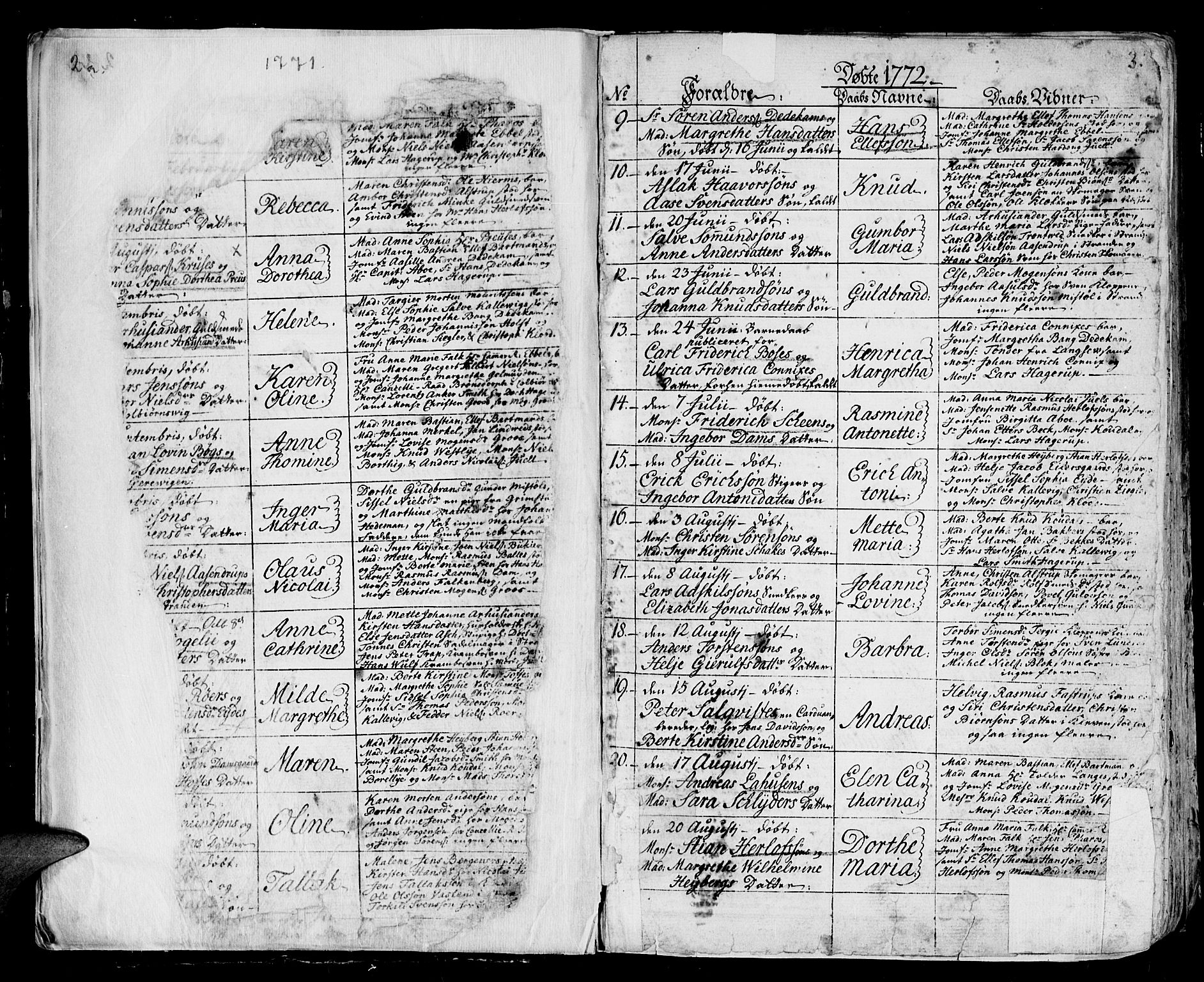 Arendal sokneprestkontor, Trefoldighet, SAK/1111-0040/F/Fa/L0002: Parish register (official) no. A 2, 1771-1815, p. 3