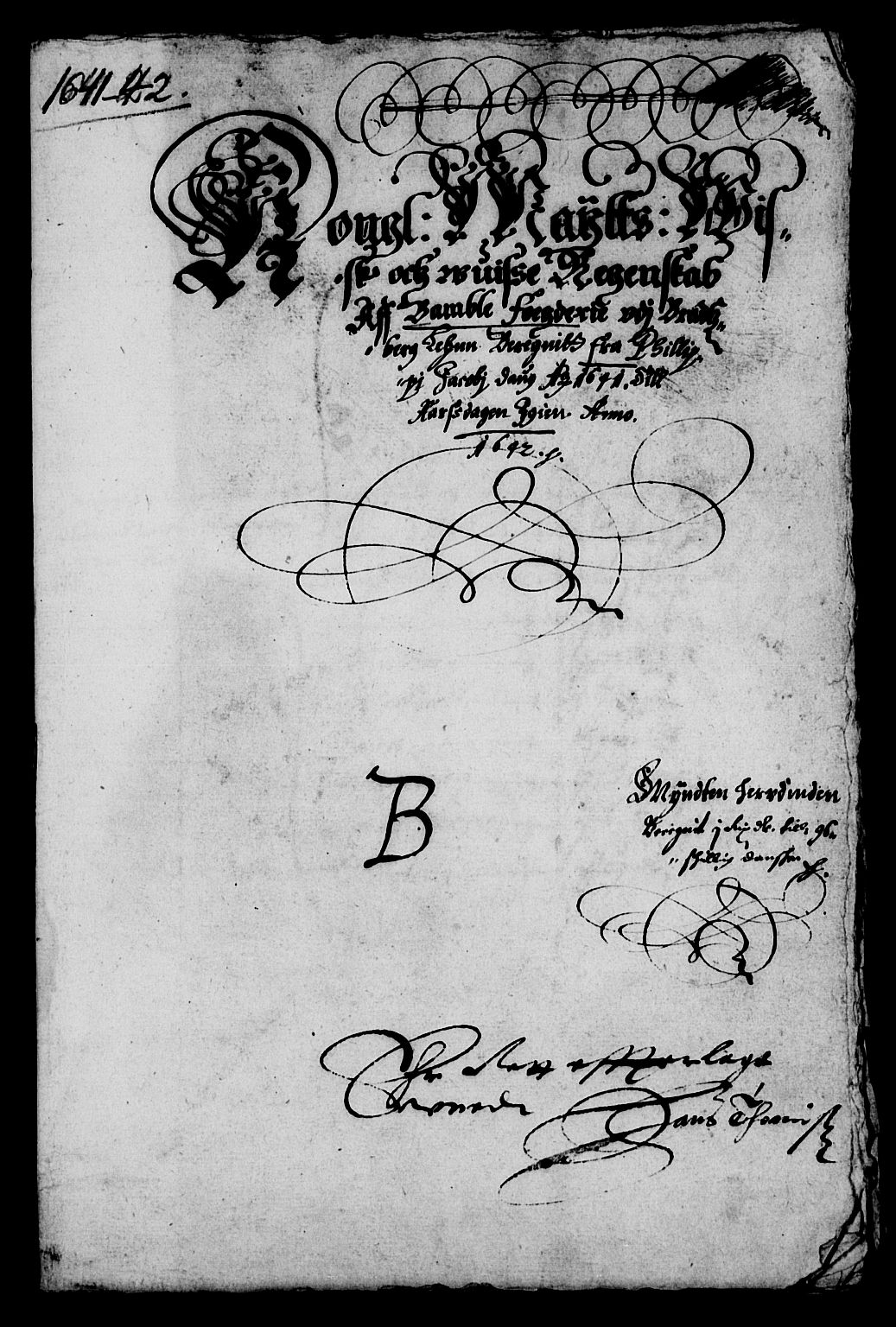 Rentekammeret inntil 1814, Reviderte regnskaper, Lensregnskaper, AV/RA-EA-5023/R/Rb/Rbp/L0026: Bratsberg len, 1641-1642