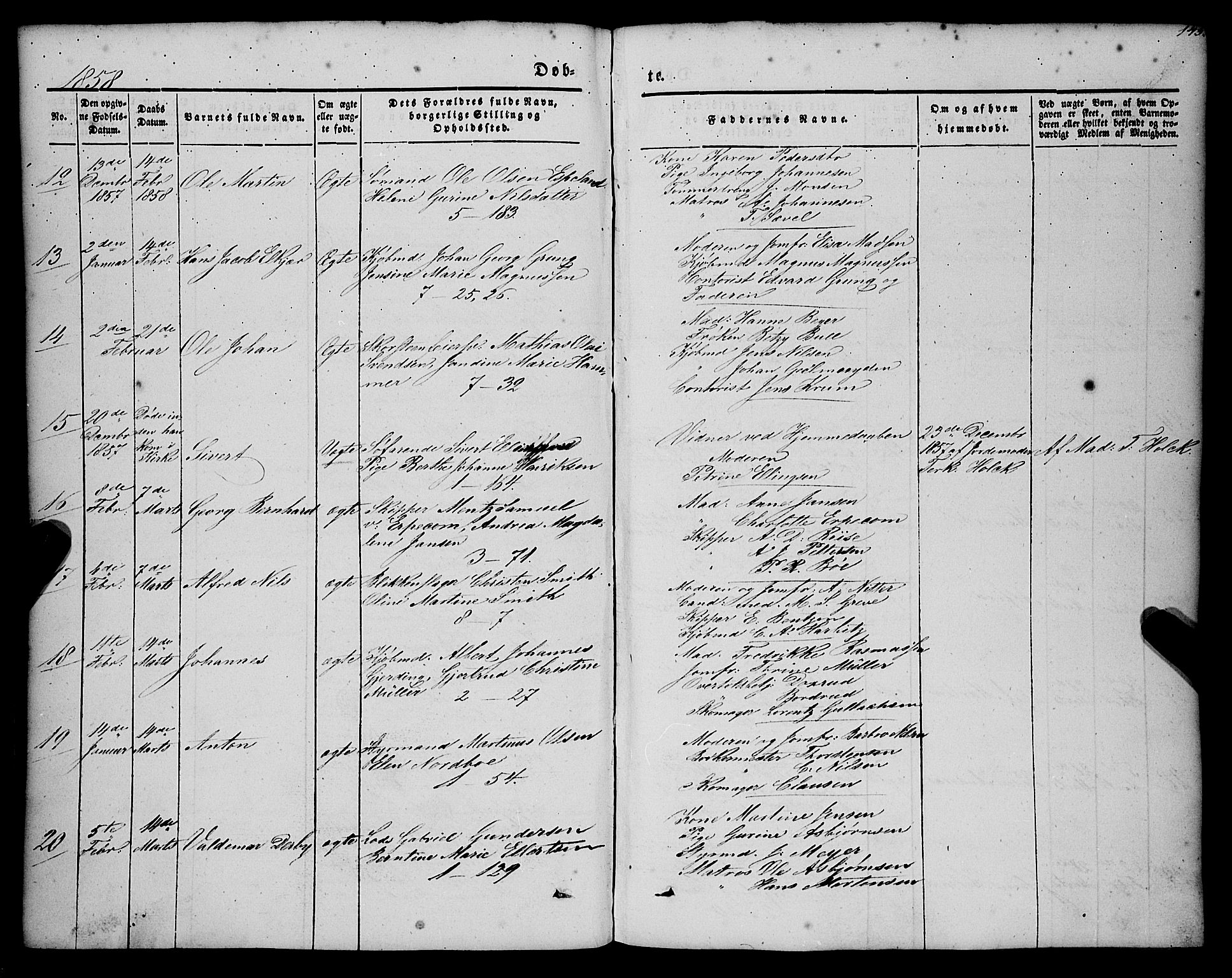 Nykirken Sokneprestembete, SAB/A-77101/H/Haa/L0014: Parish register (official) no. B 1, 1844-1858, p. 145