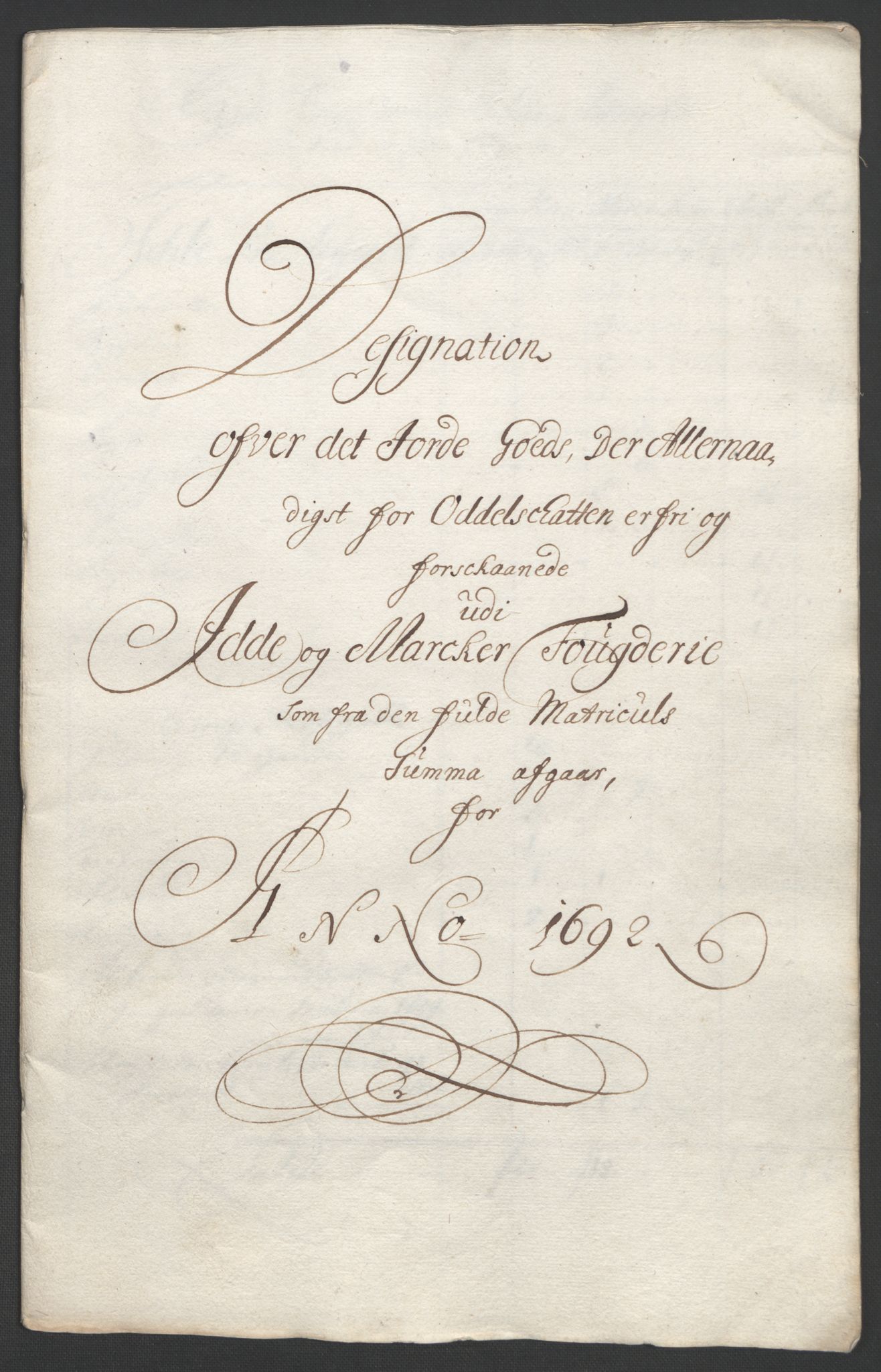 Rentekammeret inntil 1814, Reviderte regnskaper, Fogderegnskap, RA/EA-4092/R01/L0011: Fogderegnskap Idd og Marker, 1692-1693, p. 174