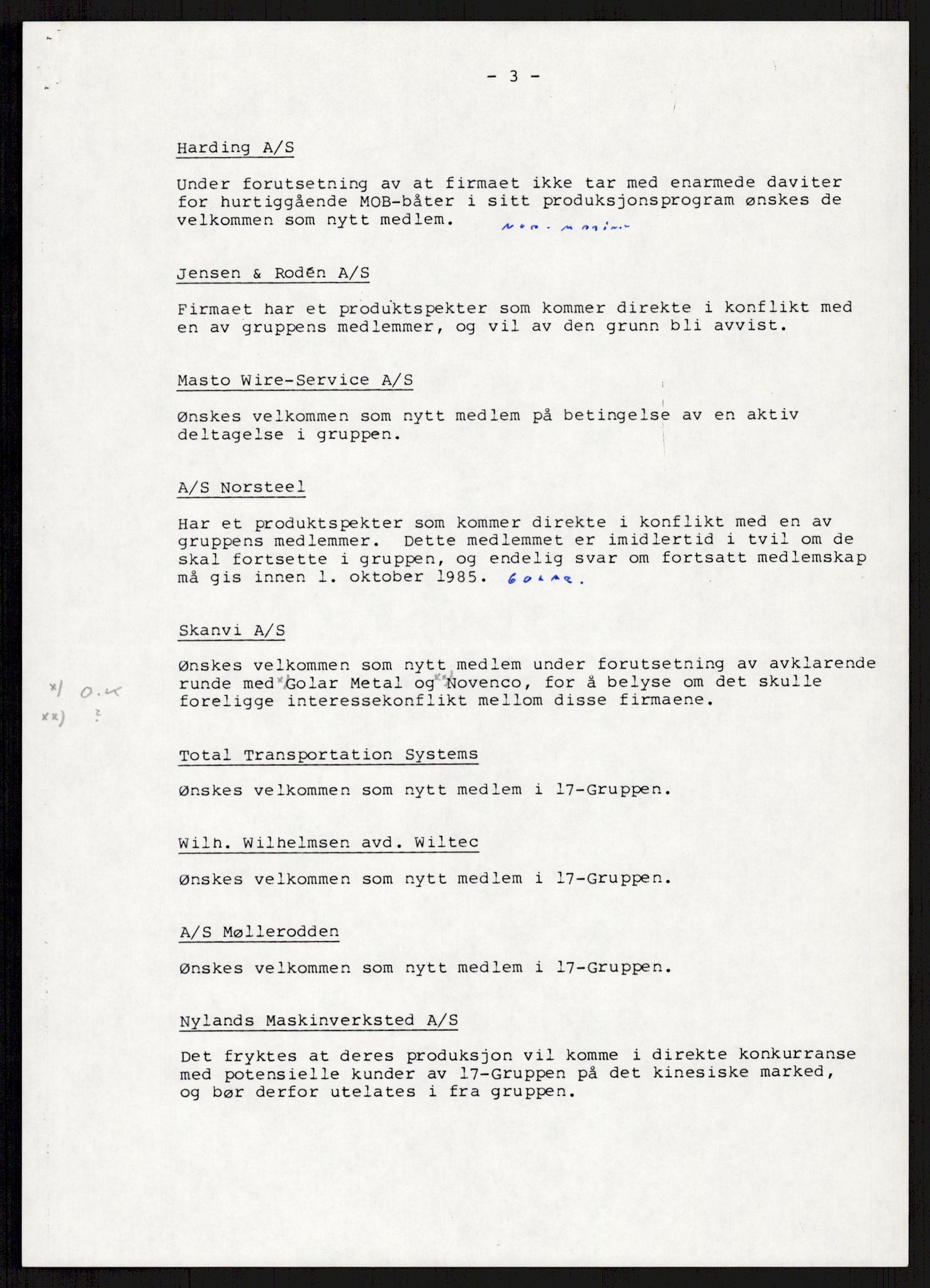 "17-Gruppen Kina", AV/RA-PA-1688/A/L0001: Møtereferater, 1979-1986, p. 225