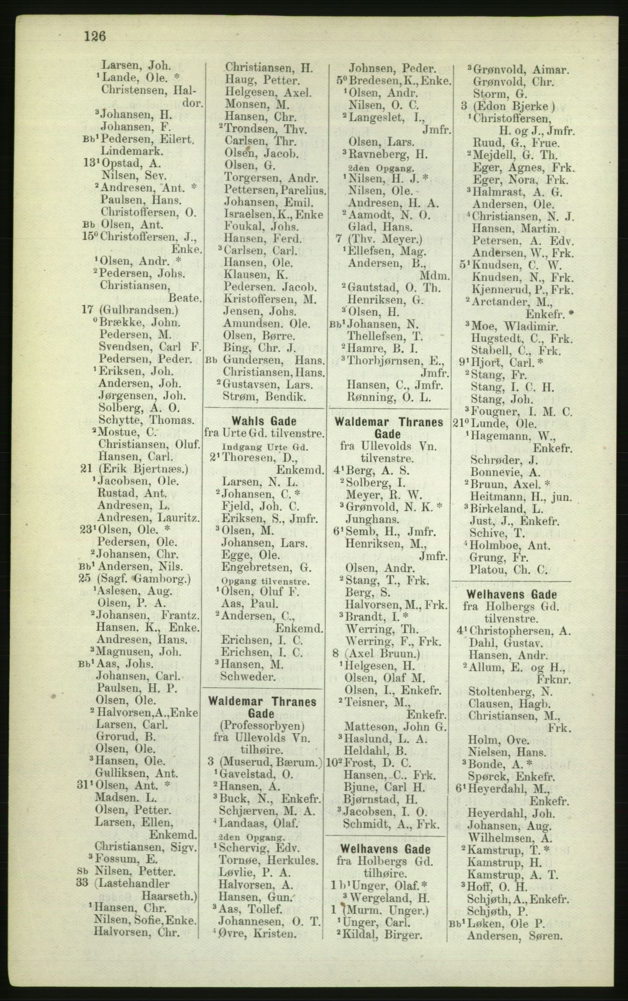 Kristiania/Oslo adressebok, PUBL/-, 1882, p. 126
