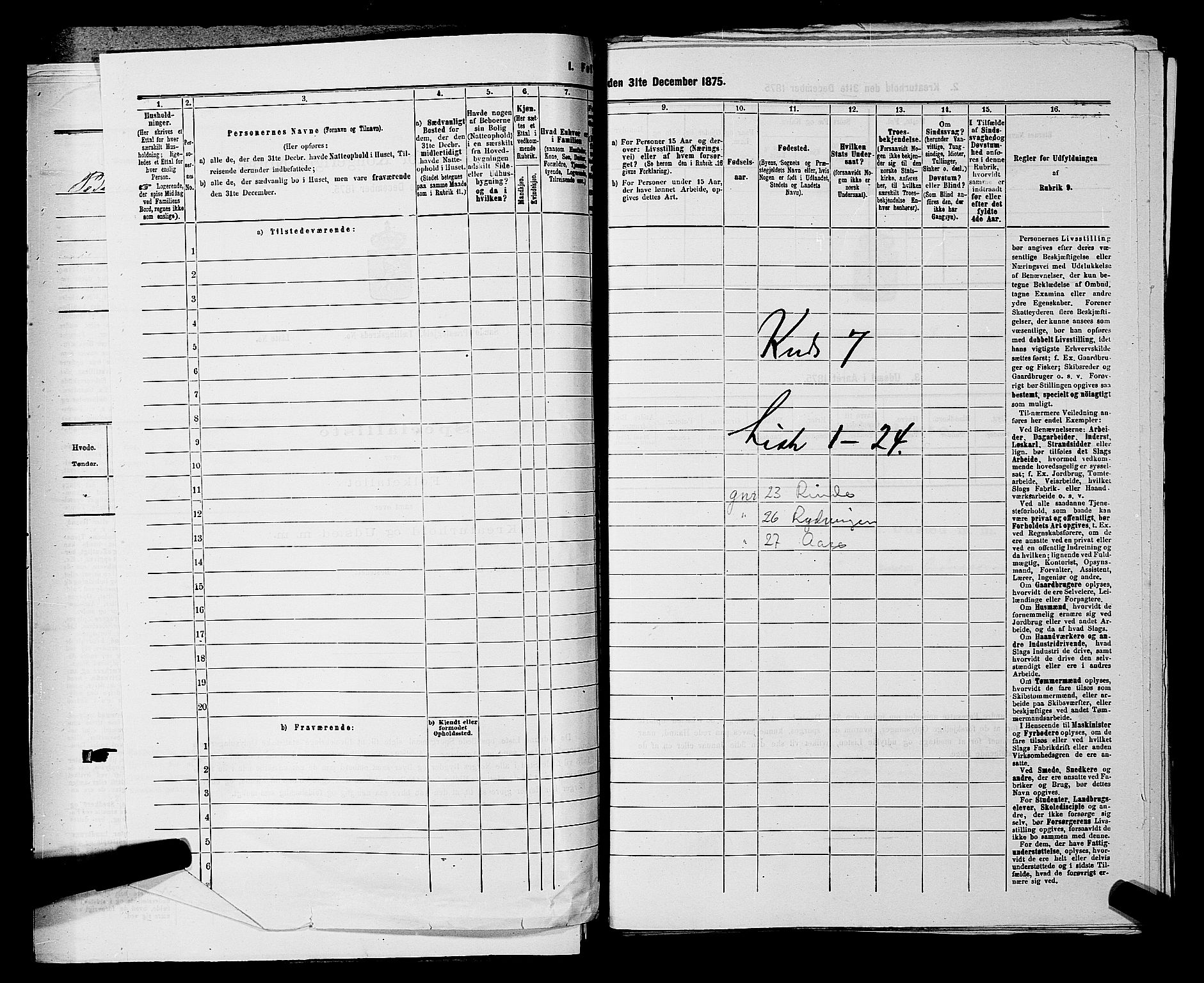 SAKO, 1875 census for 0816P Sannidal, 1875, p. 544