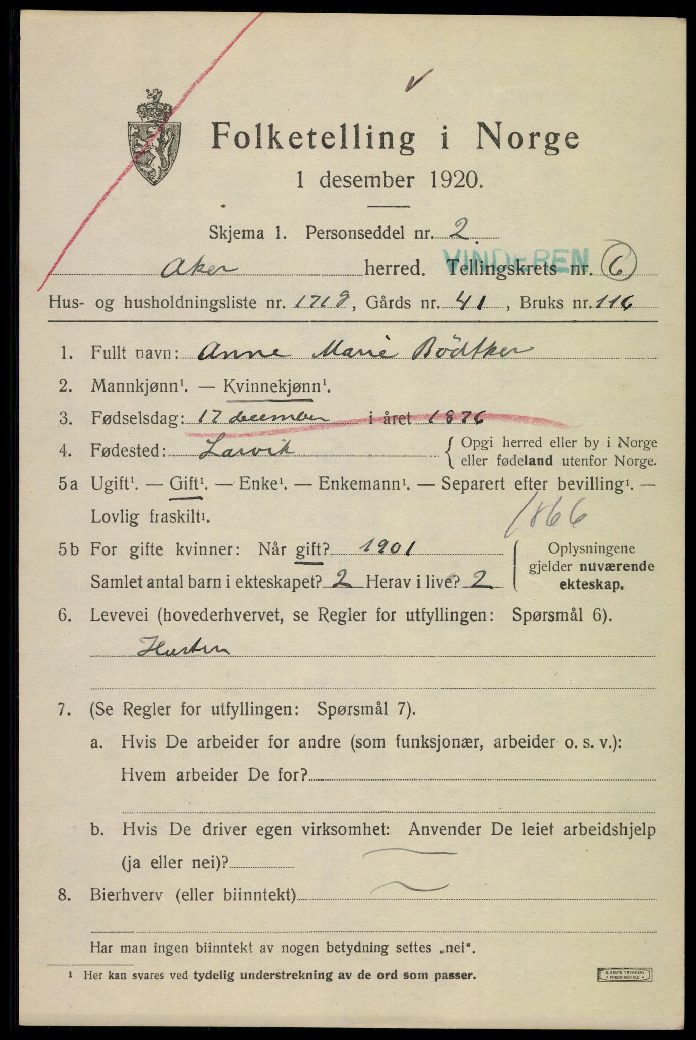 SAO, 1920 census for Aker, 1920, p. 38236