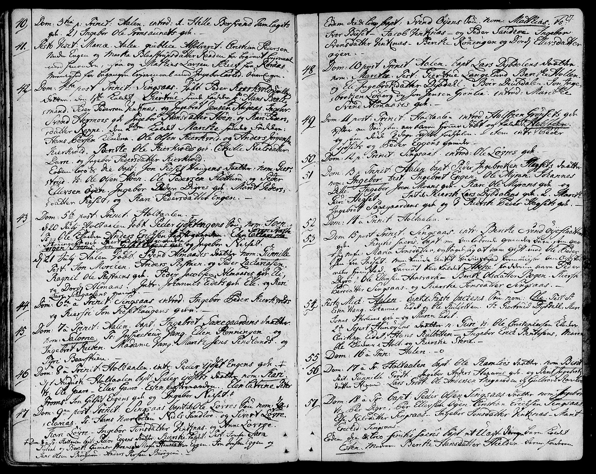 Ministerialprotokoller, klokkerbøker og fødselsregistre - Sør-Trøndelag, SAT/A-1456/685/L0952: Parish register (official) no. 685A01, 1745-1804, p. 27