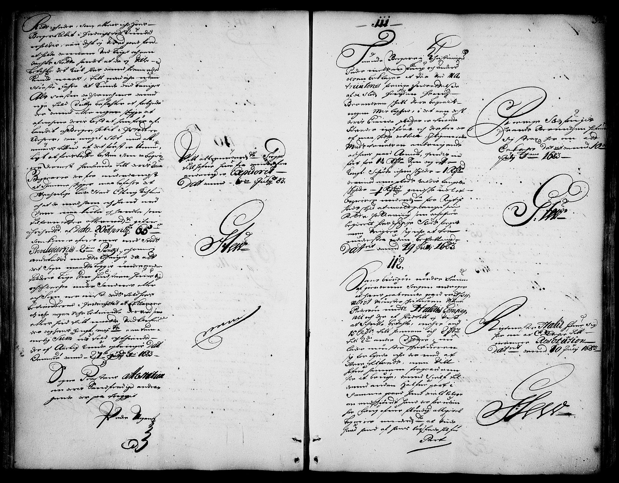 Stattholderembetet 1572-1771, AV/RA-EA-2870/Ad/L0004: Supplikasjons- og resolusjonsprotokoll, 1683-1691, p. 32b-33a