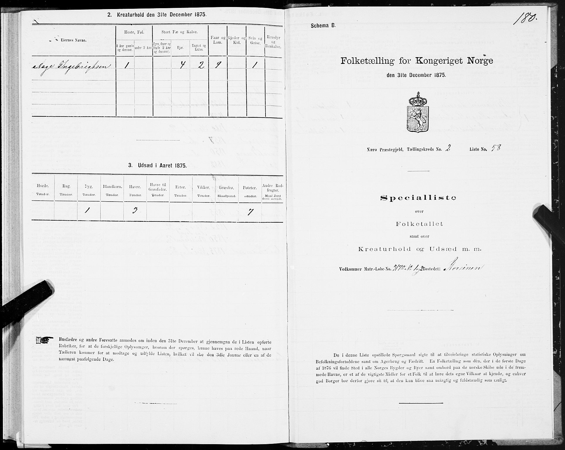 SAT, 1875 census for 1751P Nærøy, 1875, p. 1180