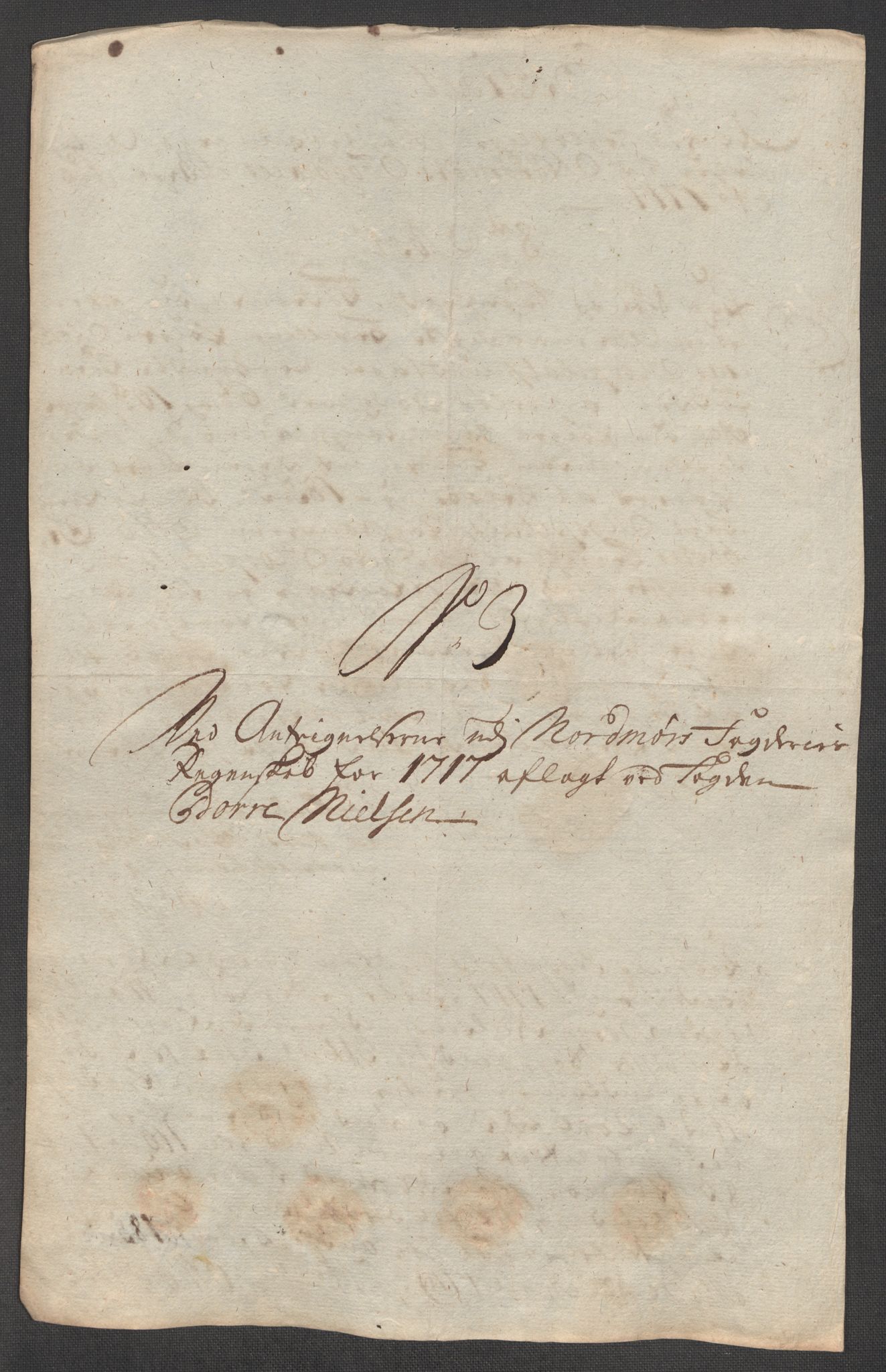 Rentekammeret inntil 1814, Reviderte regnskaper, Fogderegnskap, AV/RA-EA-4092/R56/L3750: Fogderegnskap Nordmøre, 1717, p. 330