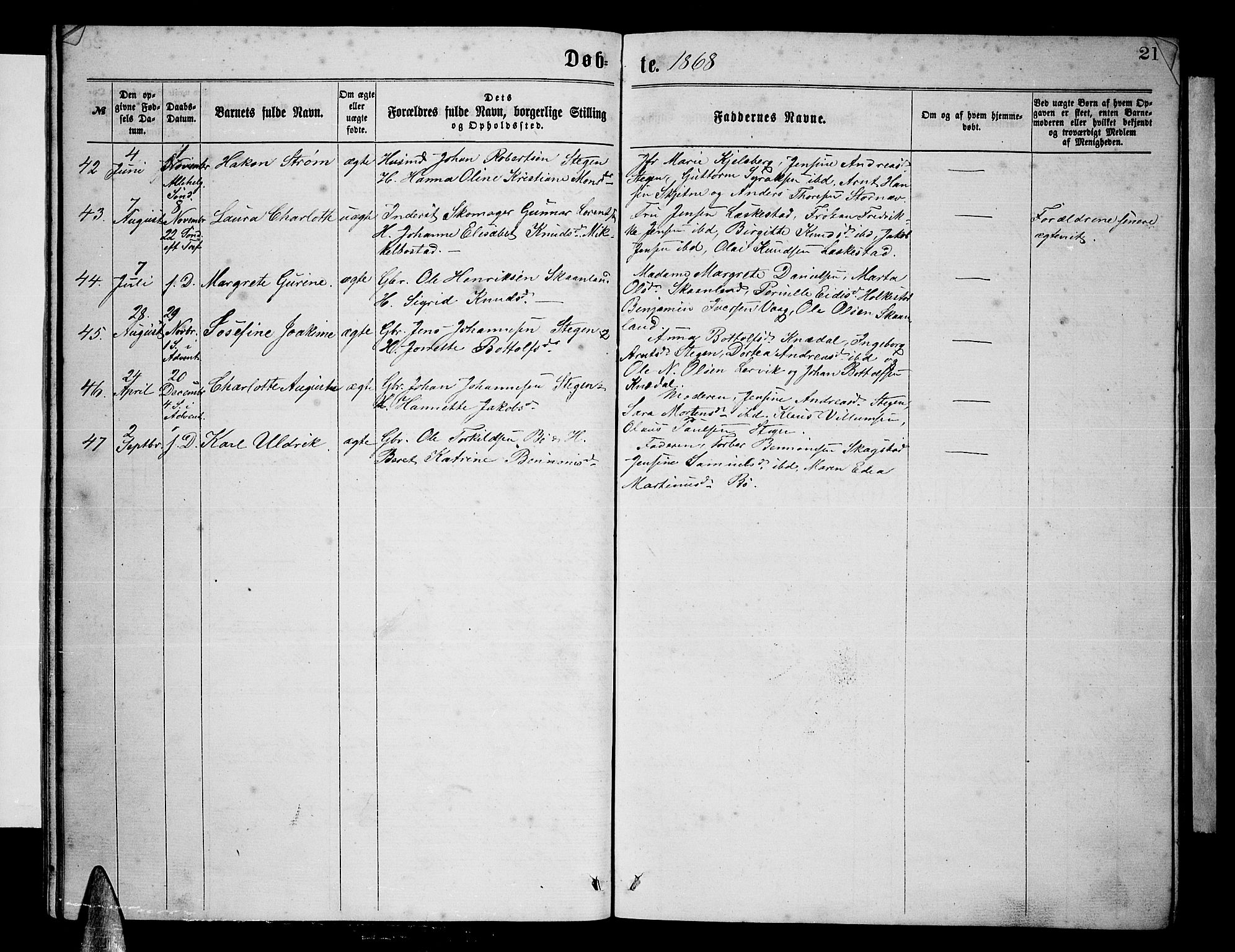 Ministerialprotokoller, klokkerbøker og fødselsregistre - Nordland, AV/SAT-A-1459/855/L0815: Parish register (copy) no. 855C04, 1865-1878, p. 21