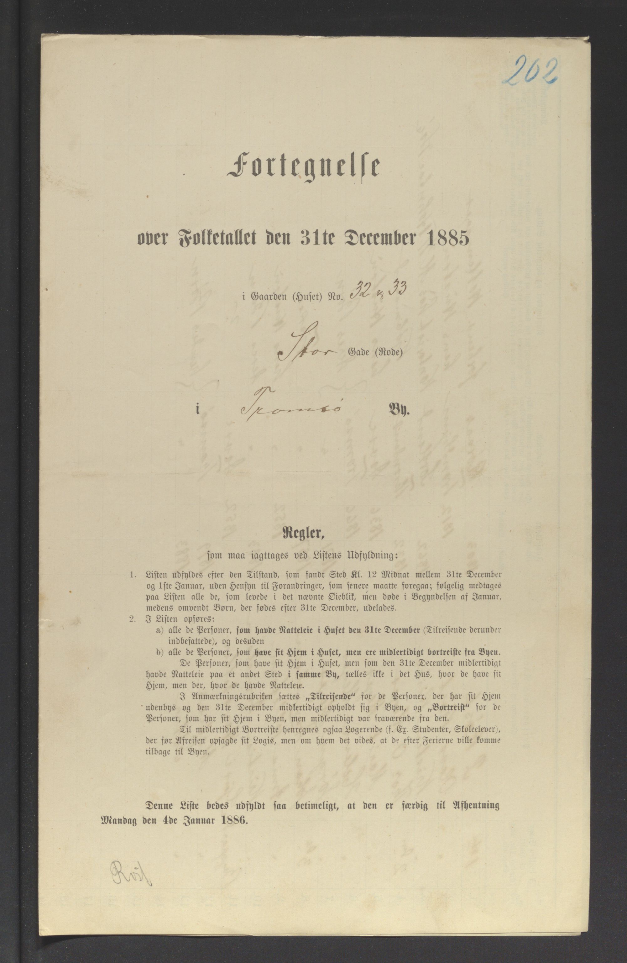 SATØ, 1885 census for 1902 Tromsø, 1885, p. 202a