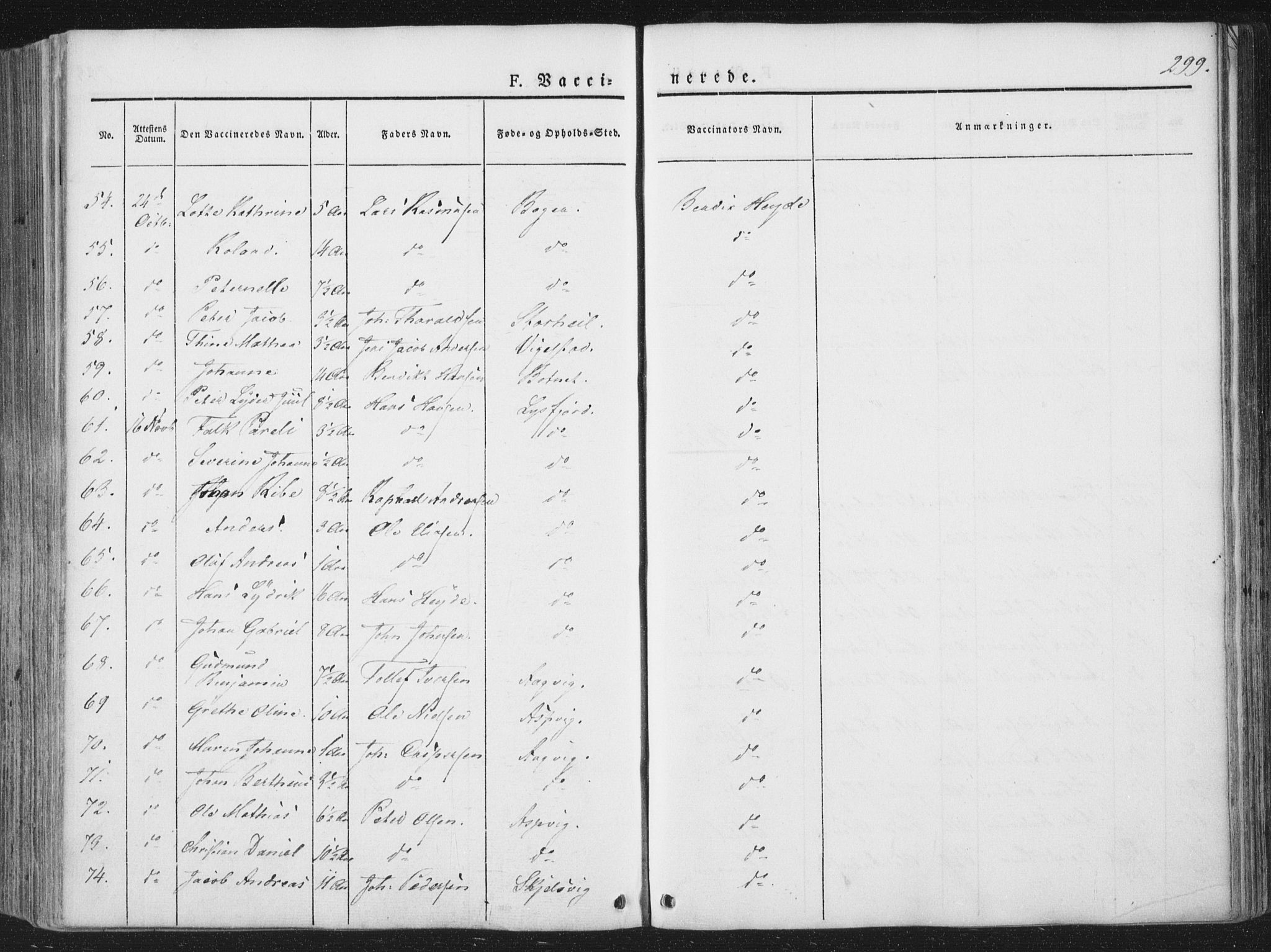 Ministerialprotokoller, klokkerbøker og fødselsregistre - Nordland, AV/SAT-A-1459/810/L0144: Parish register (official) no. 810A07 /1, 1841-1862, p. 299