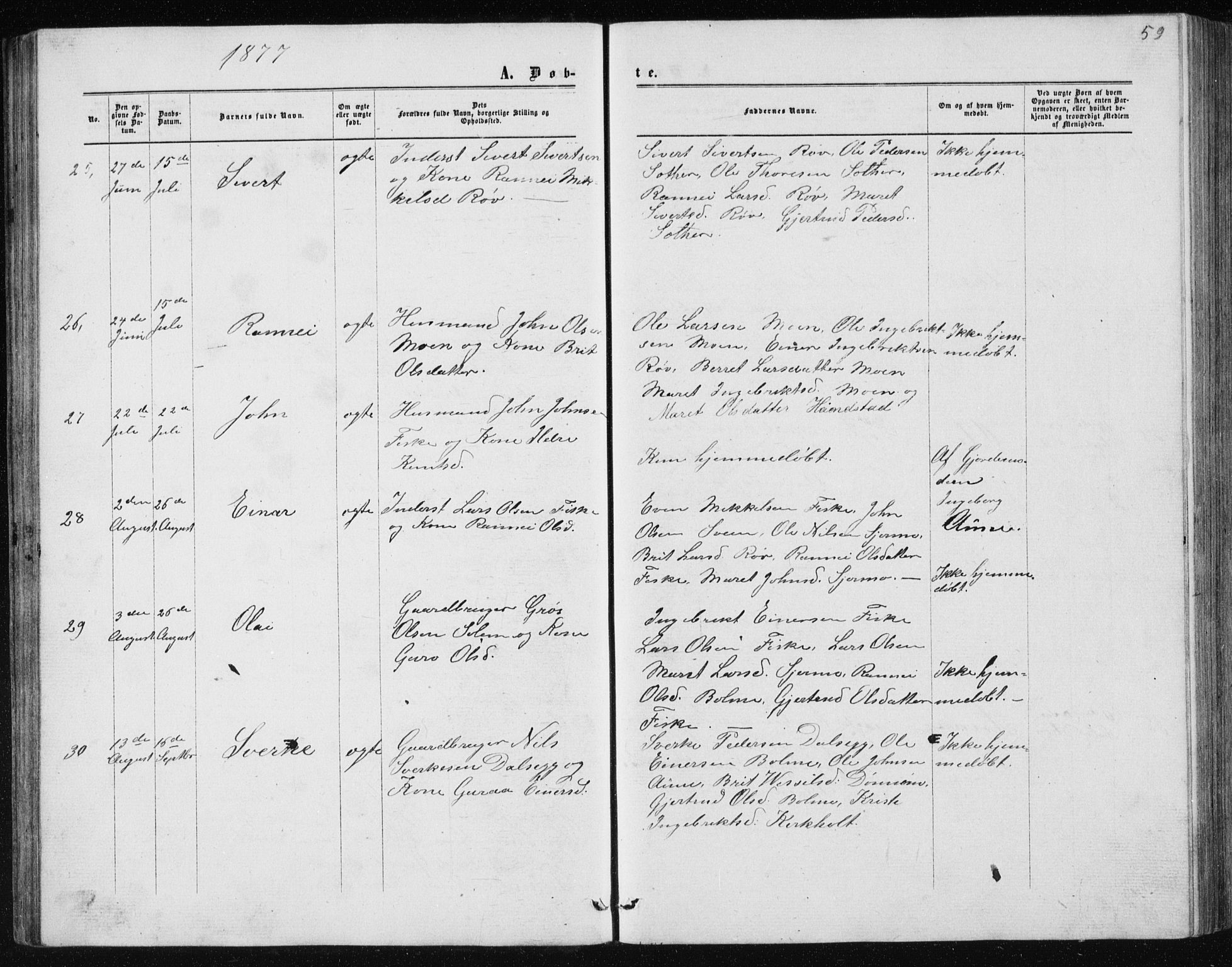 Ministerialprotokoller, klokkerbøker og fødselsregistre - Møre og Romsdal, AV/SAT-A-1454/597/L1064: Parish register (copy) no. 597C01, 1866-1898, p. 59