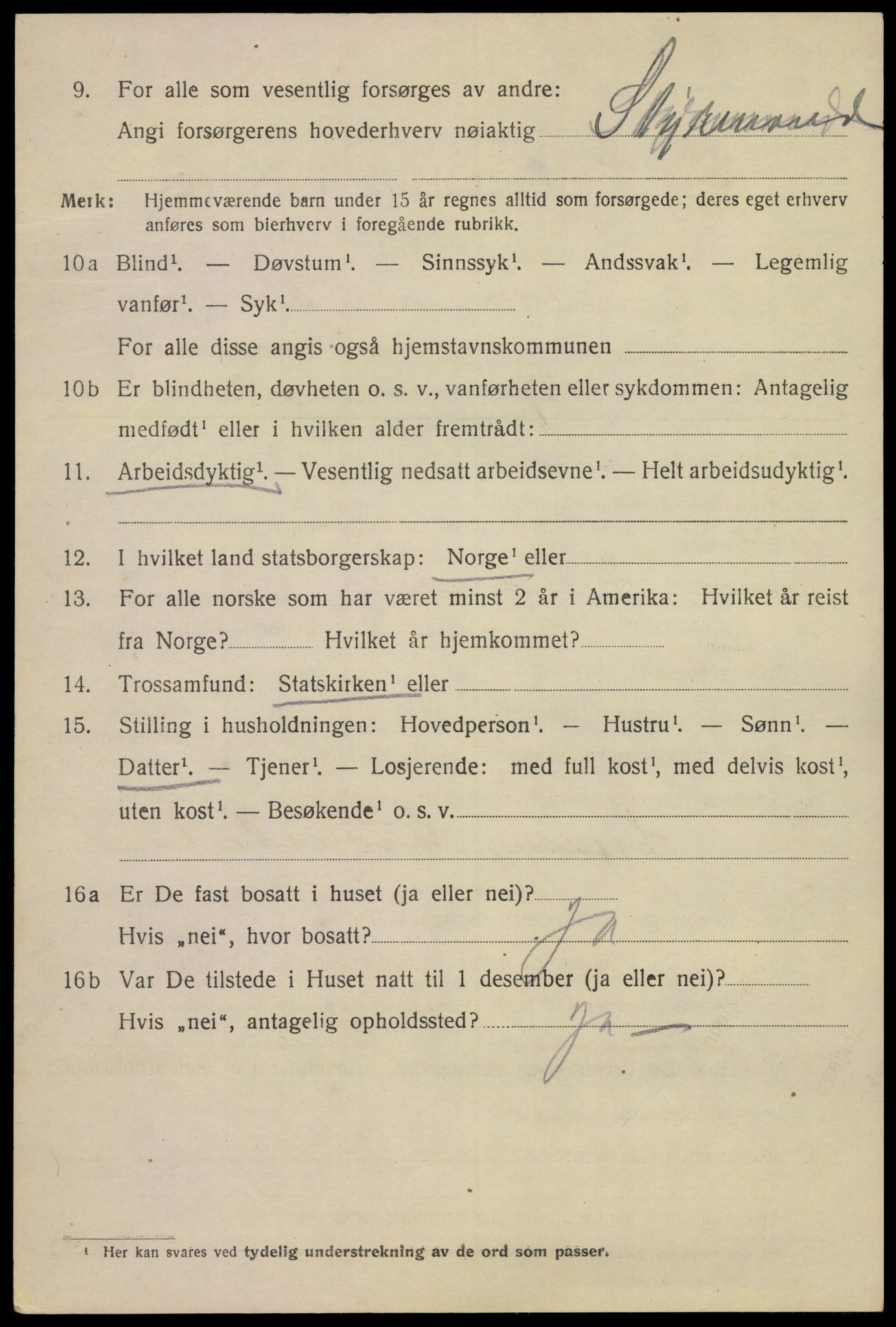 SAKO, 1920 census for Kragerø, 1920, p. 5802