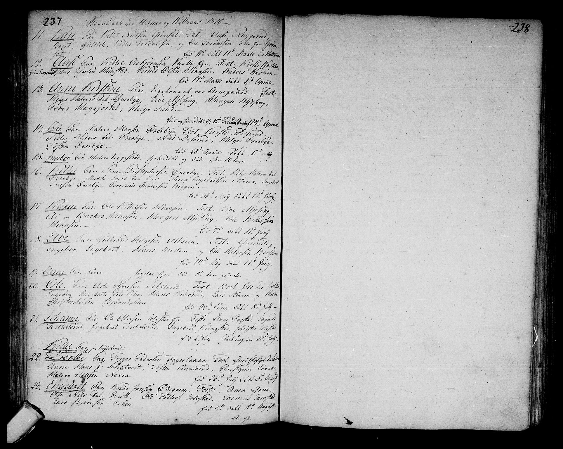 Sigdal kirkebøker, SAKO/A-245/F/Fa/L0003: Parish register (official) no. I 3, 1793-1811, p. 237-238
