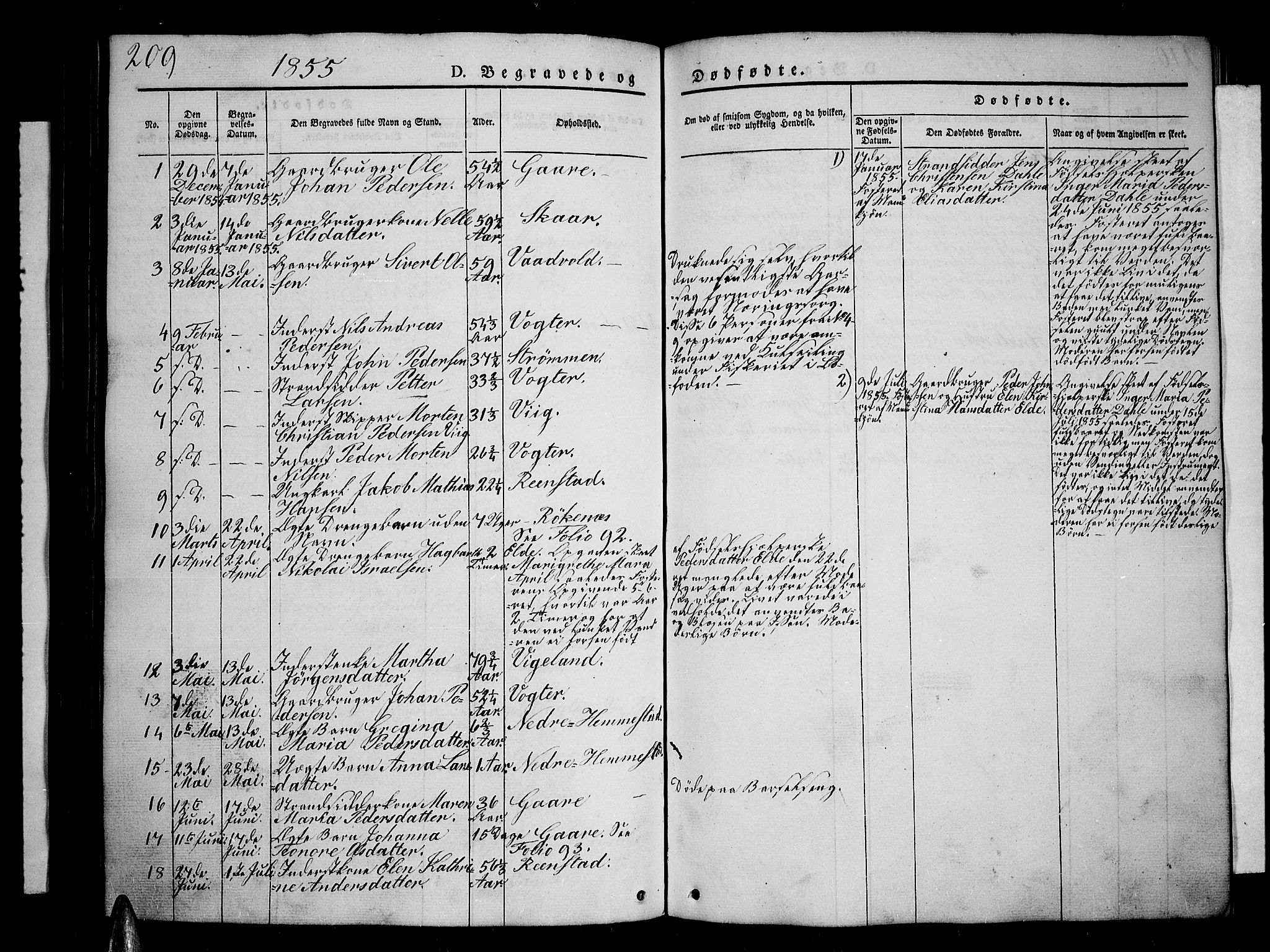 Kvæfjord sokneprestkontor, SATØ/S-1323/G/Ga/Gab/L0002klokker: Parish register (copy) no. 2, 1841-1855, p. 209