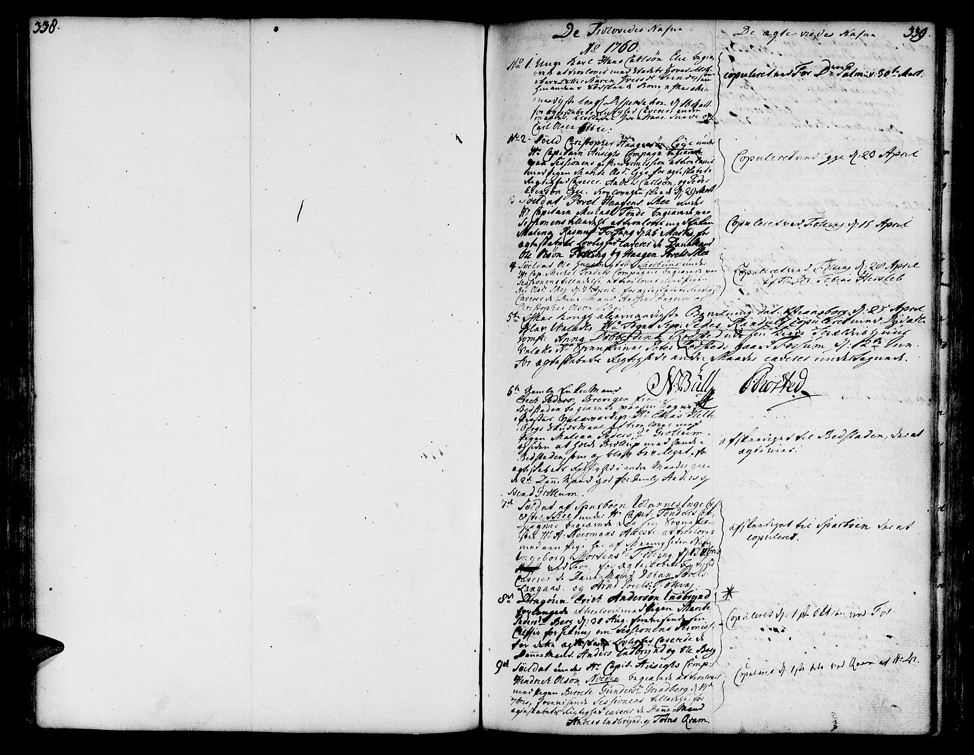 Ministerialprotokoller, klokkerbøker og fødselsregistre - Nord-Trøndelag, AV/SAT-A-1458/746/L0440: Parish register (official) no. 746A02, 1760-1815, p. 338-339