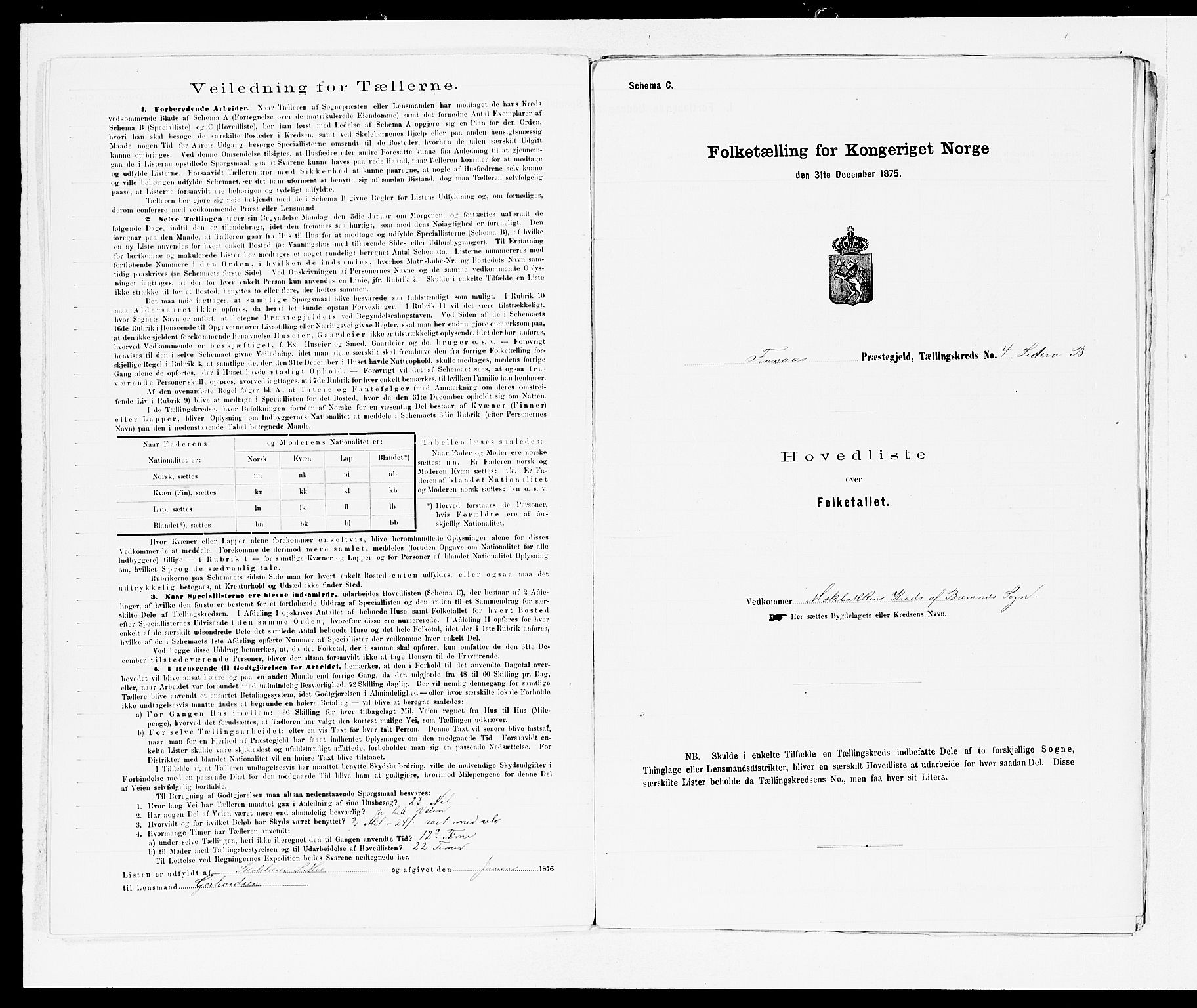 SAB, 1875 census for 1218P Finnås, 1875, p. 14