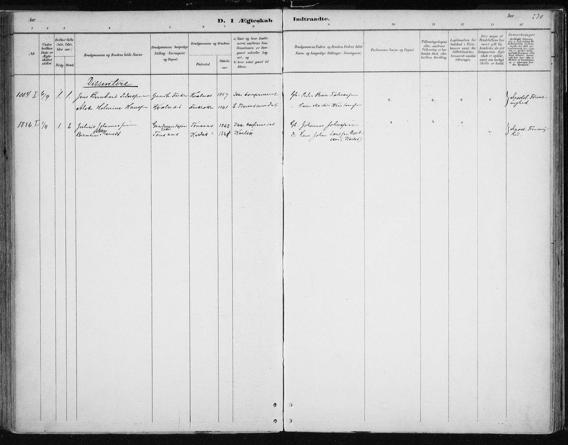 Tromsøysund sokneprestkontor, AV/SATØ-S-1304/G/Ga/L0004kirke: Parish register (official) no. 4, 1880-1888, p. 230