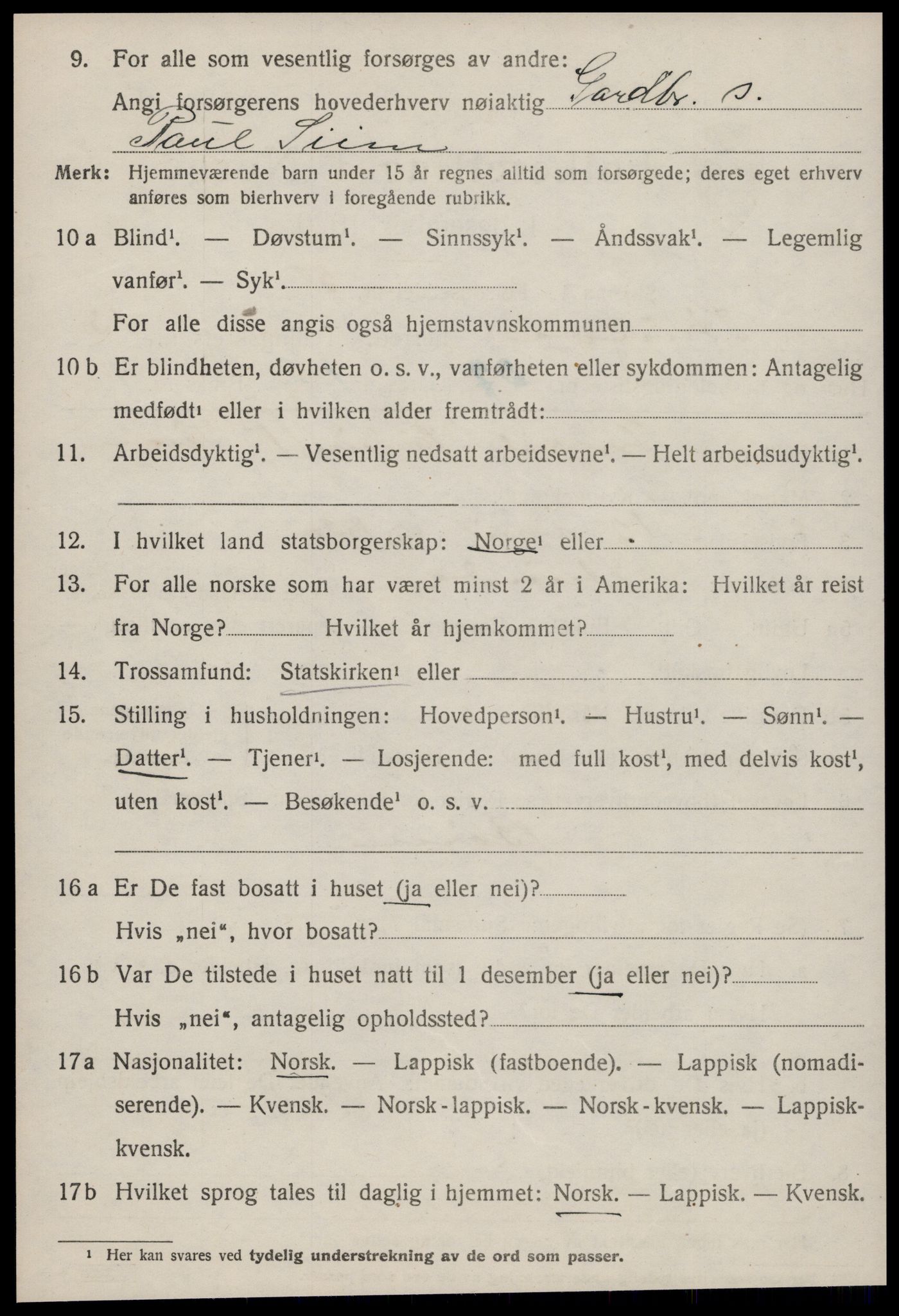 SAT, 1920 census for Strinda, 1920, p. 26949