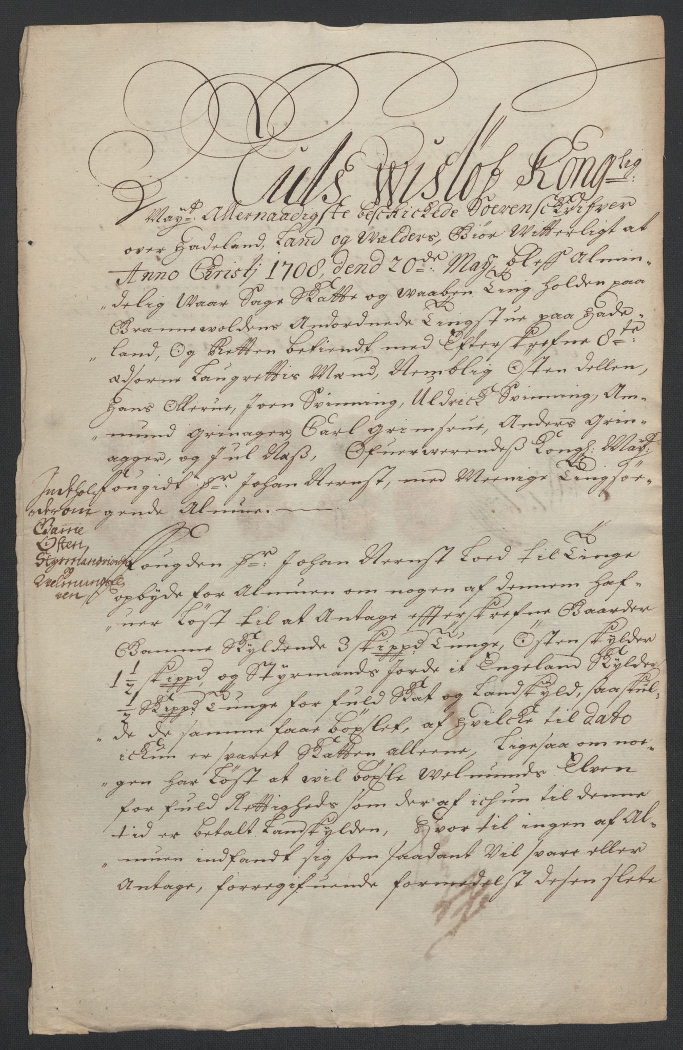 Rentekammeret inntil 1814, Reviderte regnskaper, Fogderegnskap, RA/EA-4092/R18/L1305: Fogderegnskap Hadeland, Toten og Valdres, 1707-1708, p. 405