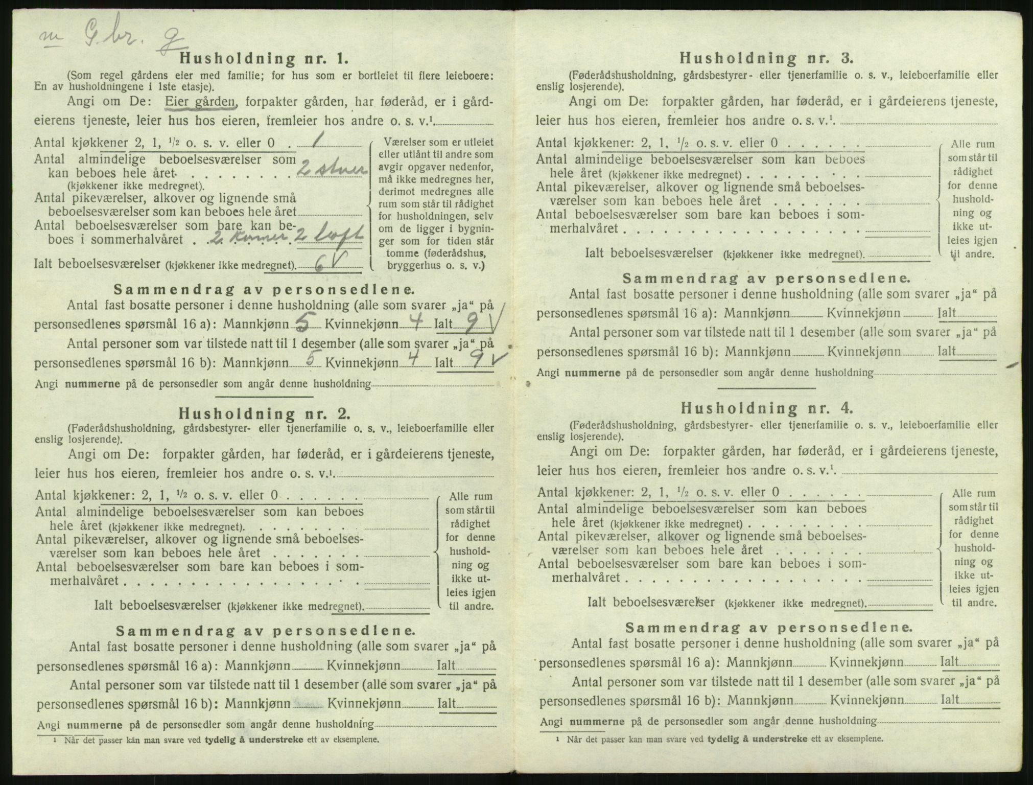 SAK, 1920 census for Tonstad, 1920, p. 35