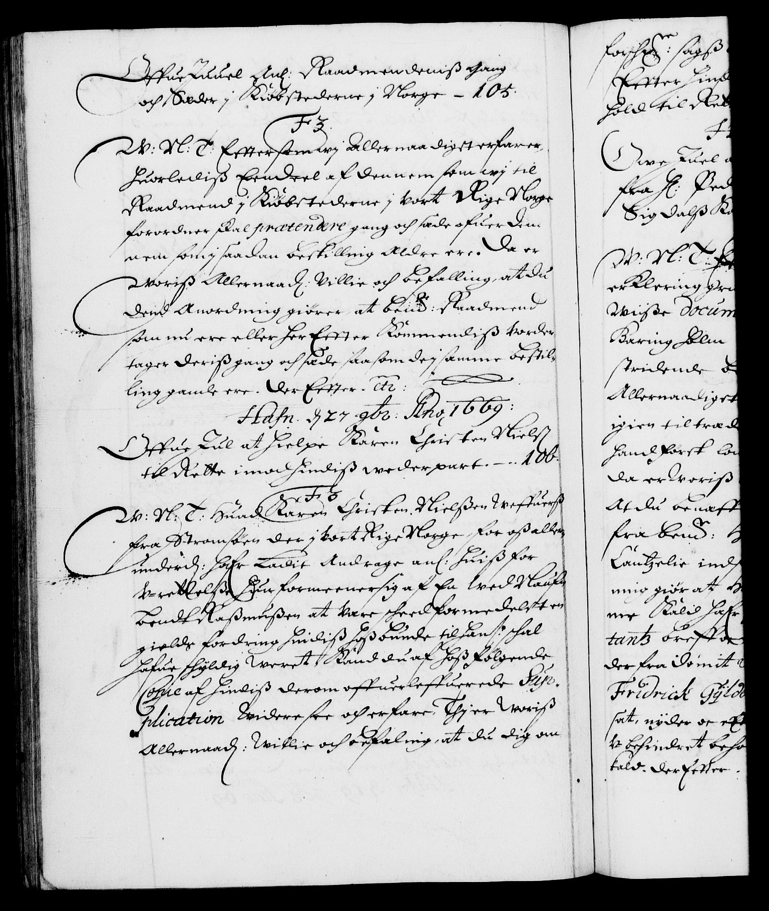 Danske Kanselli 1572-1799, AV/RA-EA-3023/F/Fc/Fca/Fcab/L0011: Norske tegnelser (mikrofilm), 1660-1670, p. 472b