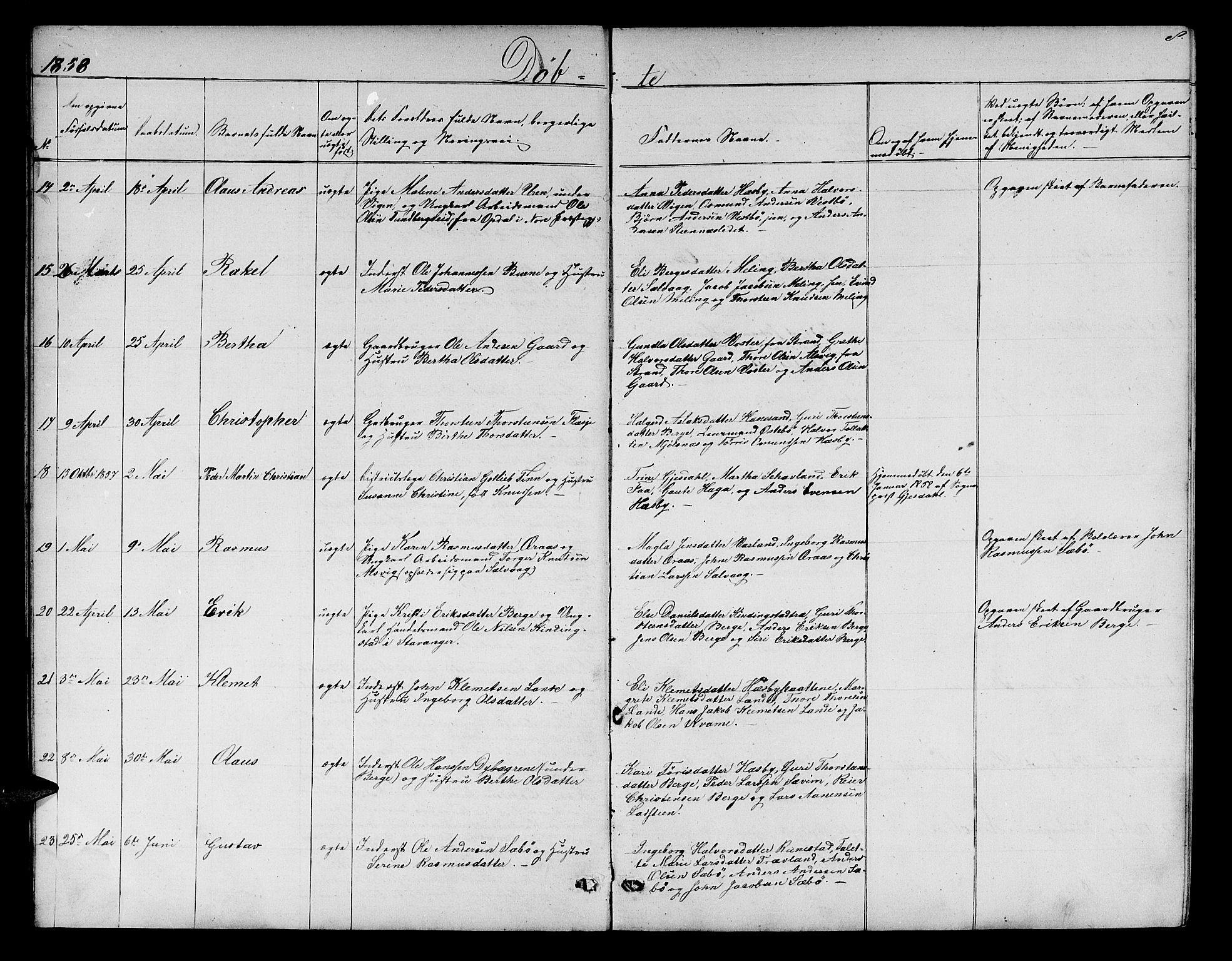 Finnøy sokneprestkontor, AV/SAST-A-101825/H/Ha/Hab/L0002: Parish register (copy) no. B 2, 1857-1878, p. 8