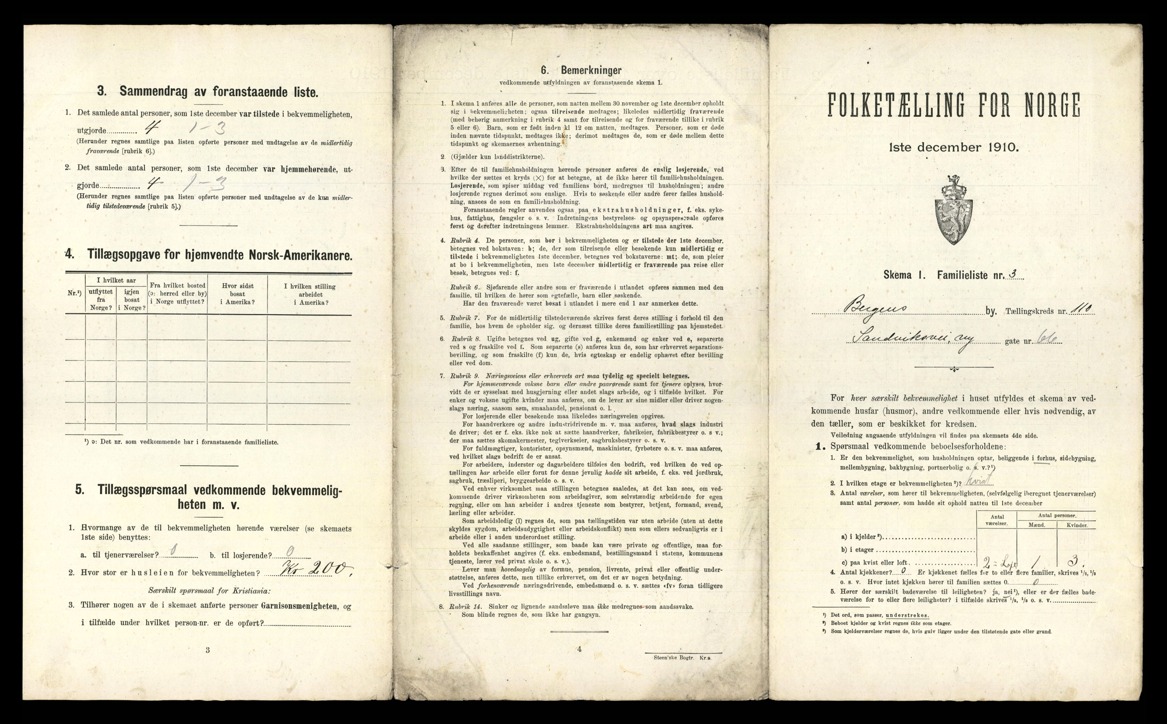 RA, 1910 census for Bergen, 1910, p. 38133