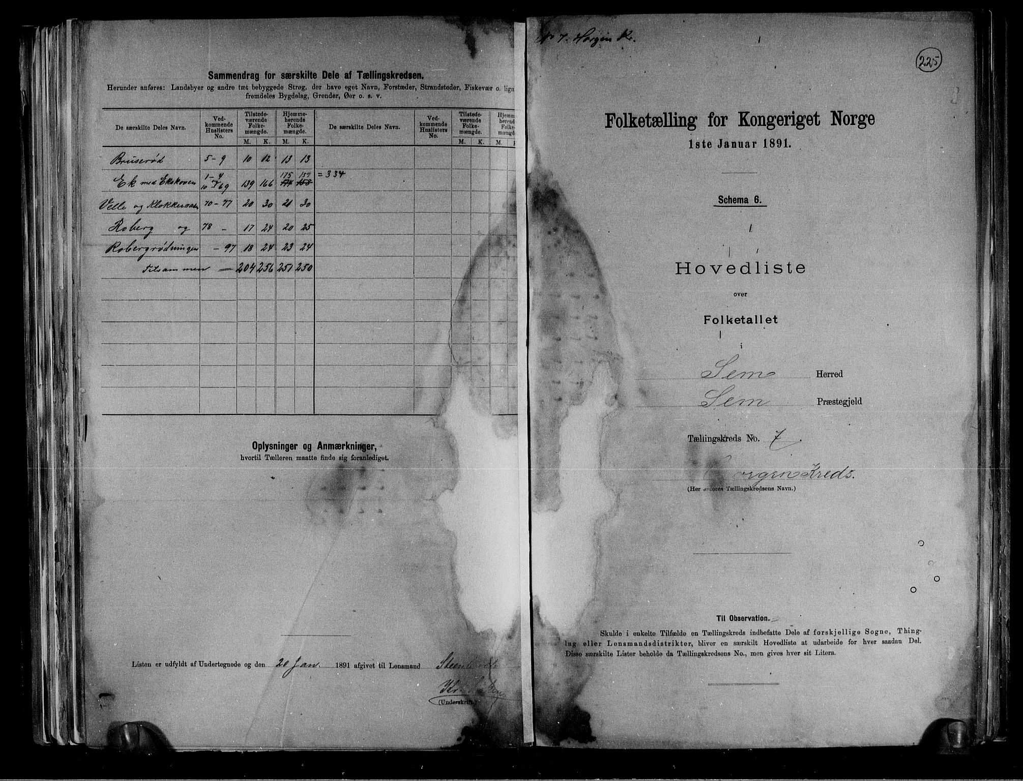 RA, 1891 census for 0721 Sem, 1891, p. 16