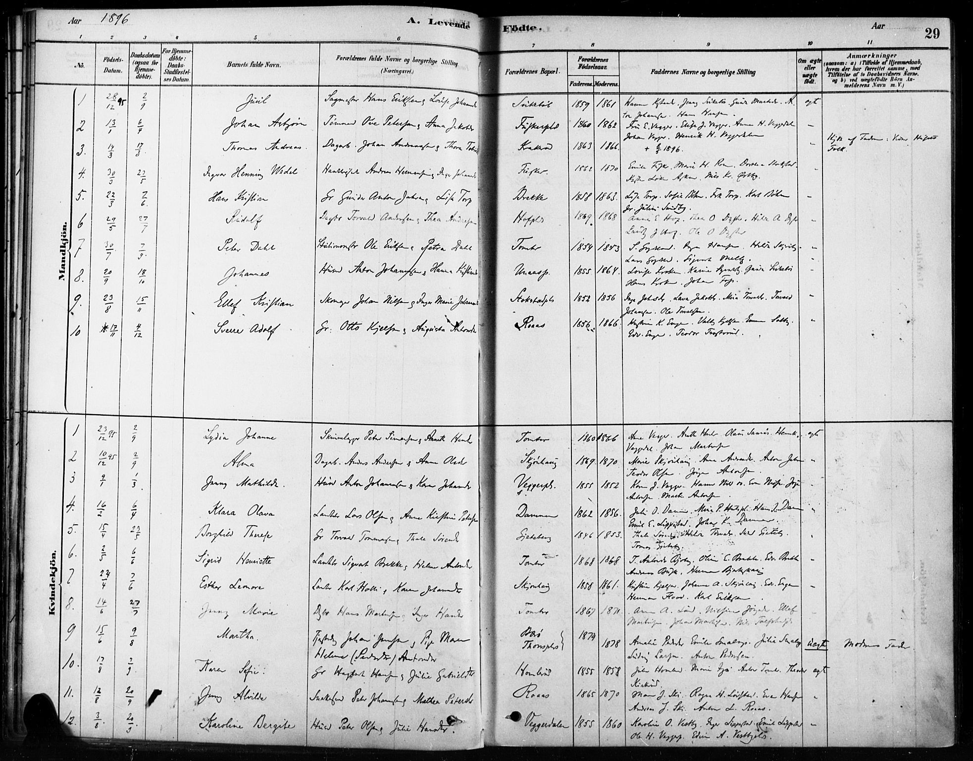 Hobøl prestekontor Kirkebøker, AV/SAO-A-2002/F/Fb/L0001: Parish register (official) no. II 1, 1878-1904, p. 29