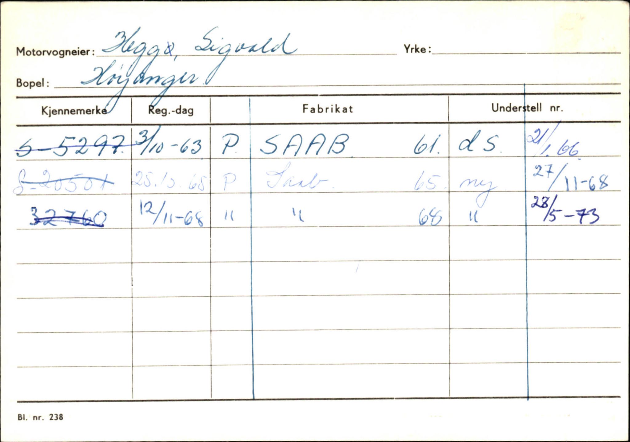 Statens vegvesen, Sogn og Fjordane vegkontor, SAB/A-5301/4/F/L0130: Eigarregister Eid T-Å. Høyanger A-O, 1945-1975, p. 1341