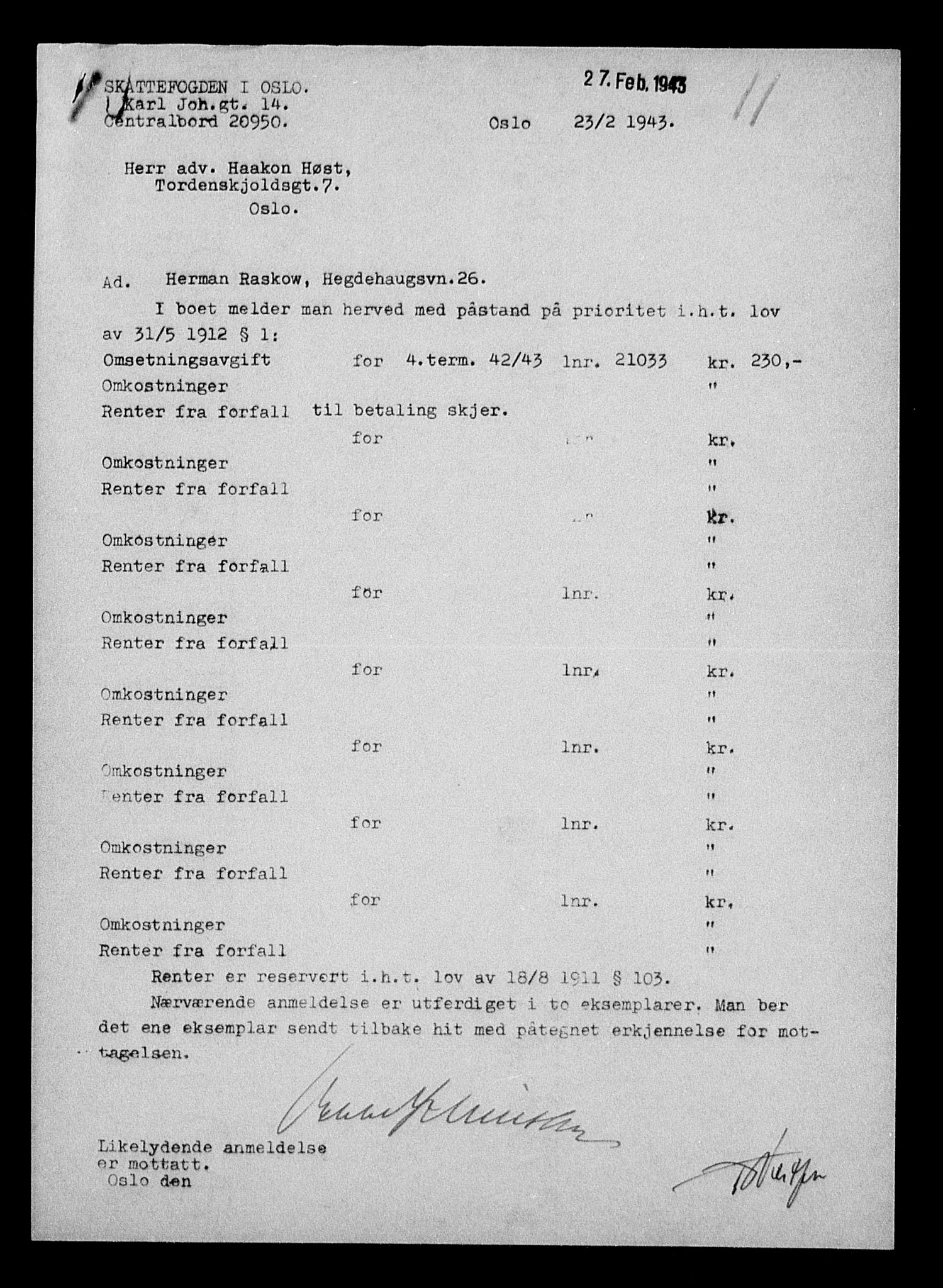 Justisdepartementet, Tilbakeføringskontoret for inndratte formuer, AV/RA-S-1564/H/Hc/Hcc/L0972: --, 1945-1947, p. 61