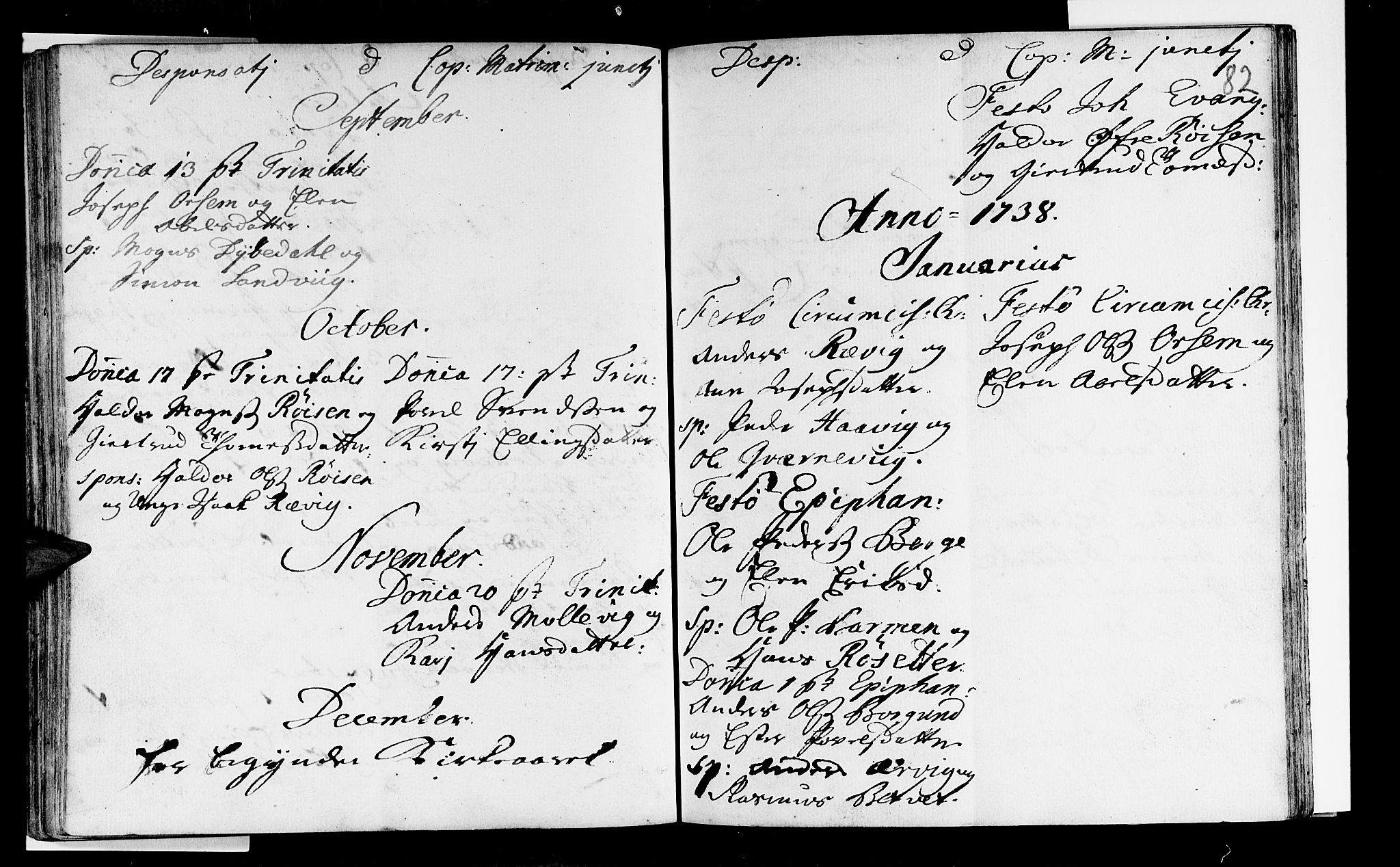 Selje sokneprestembete, SAB/A-99938/H/Ha/Haa/Haaa: Parish register (official) no. A 3, 1731-1743, p. 82
